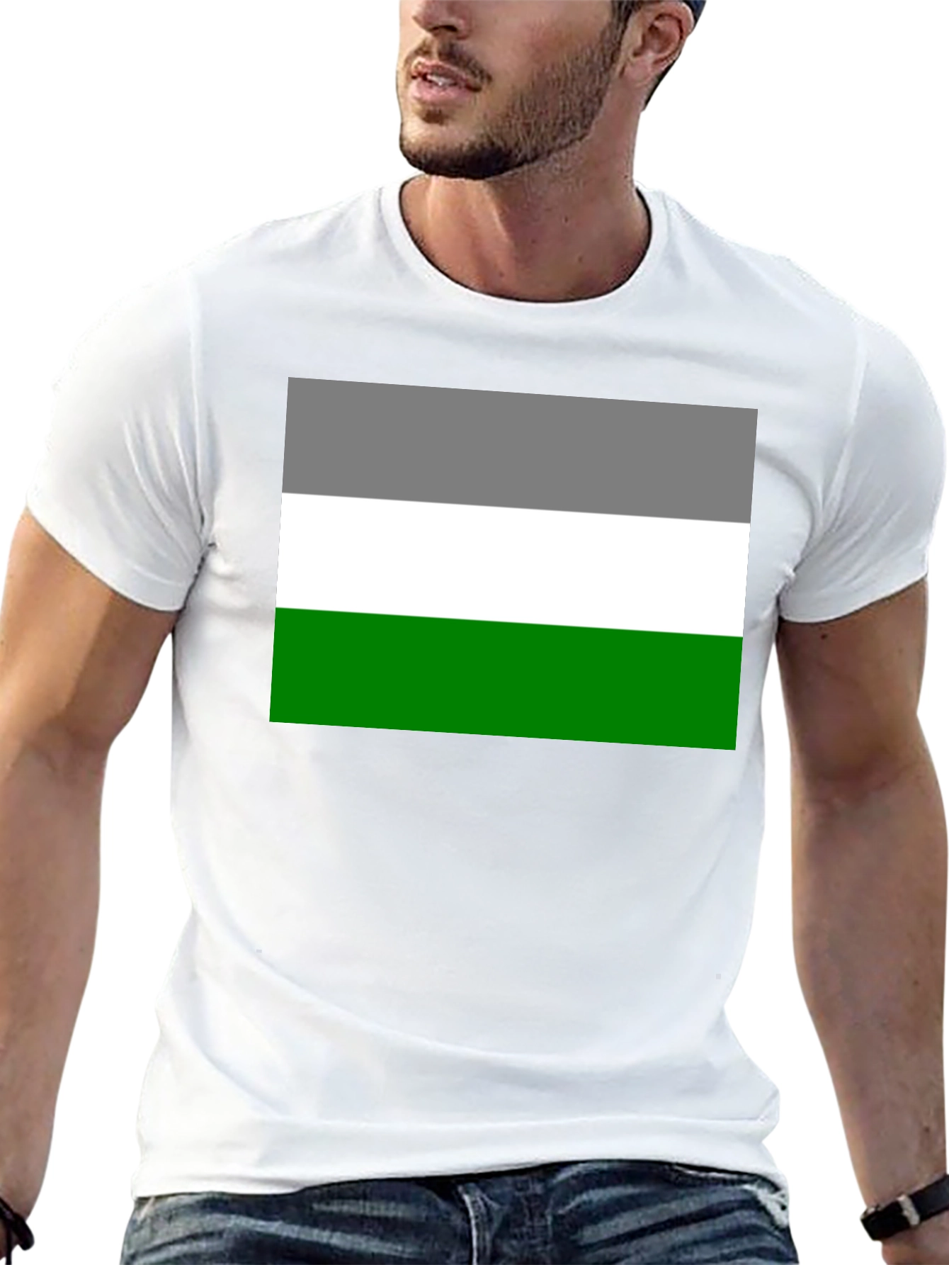Aromantic Pride Flag T-Shirt - Black