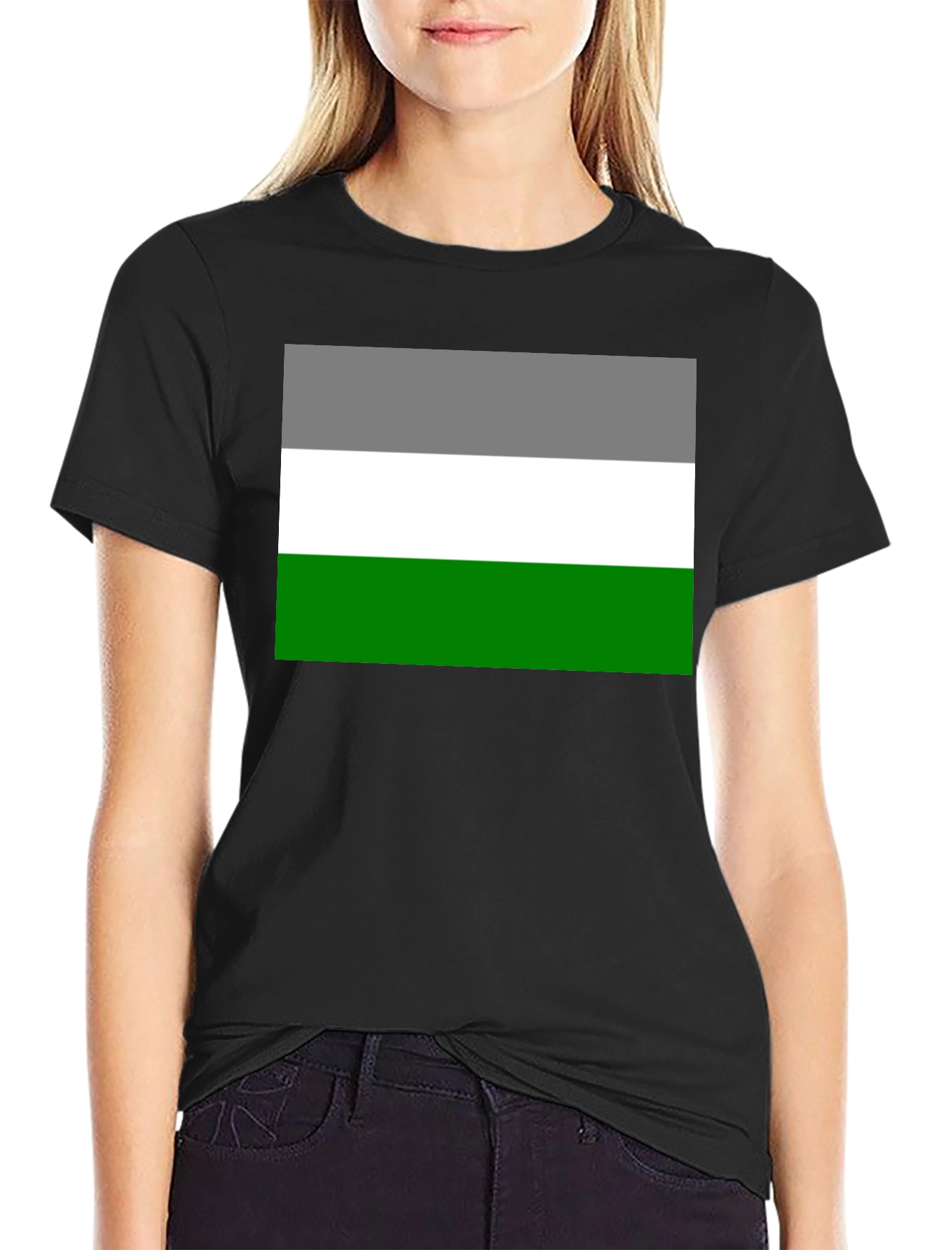Aromantic Pride Flag T-Shirt - Black