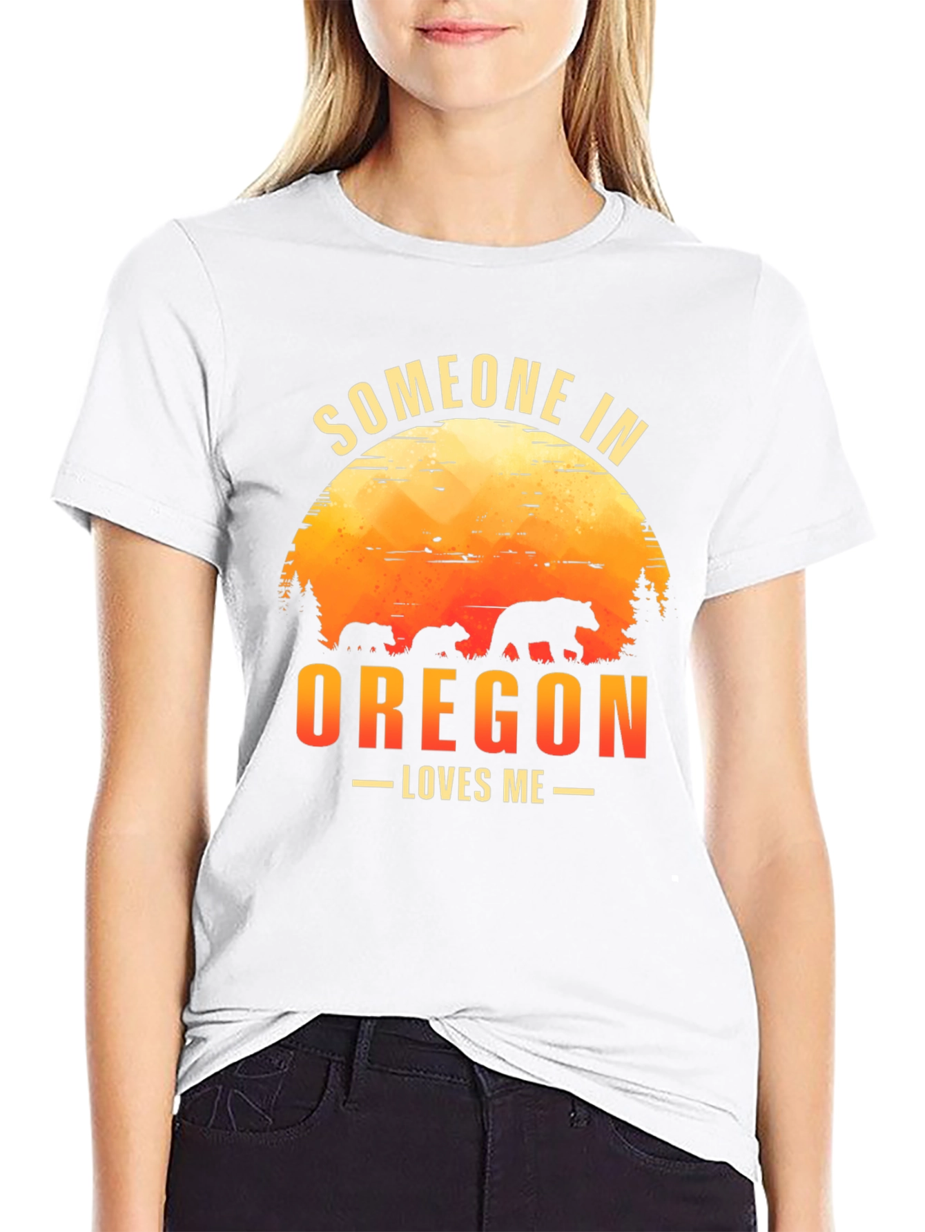 Oregon Bear Lover T-Shirt - Black Graphic Tee