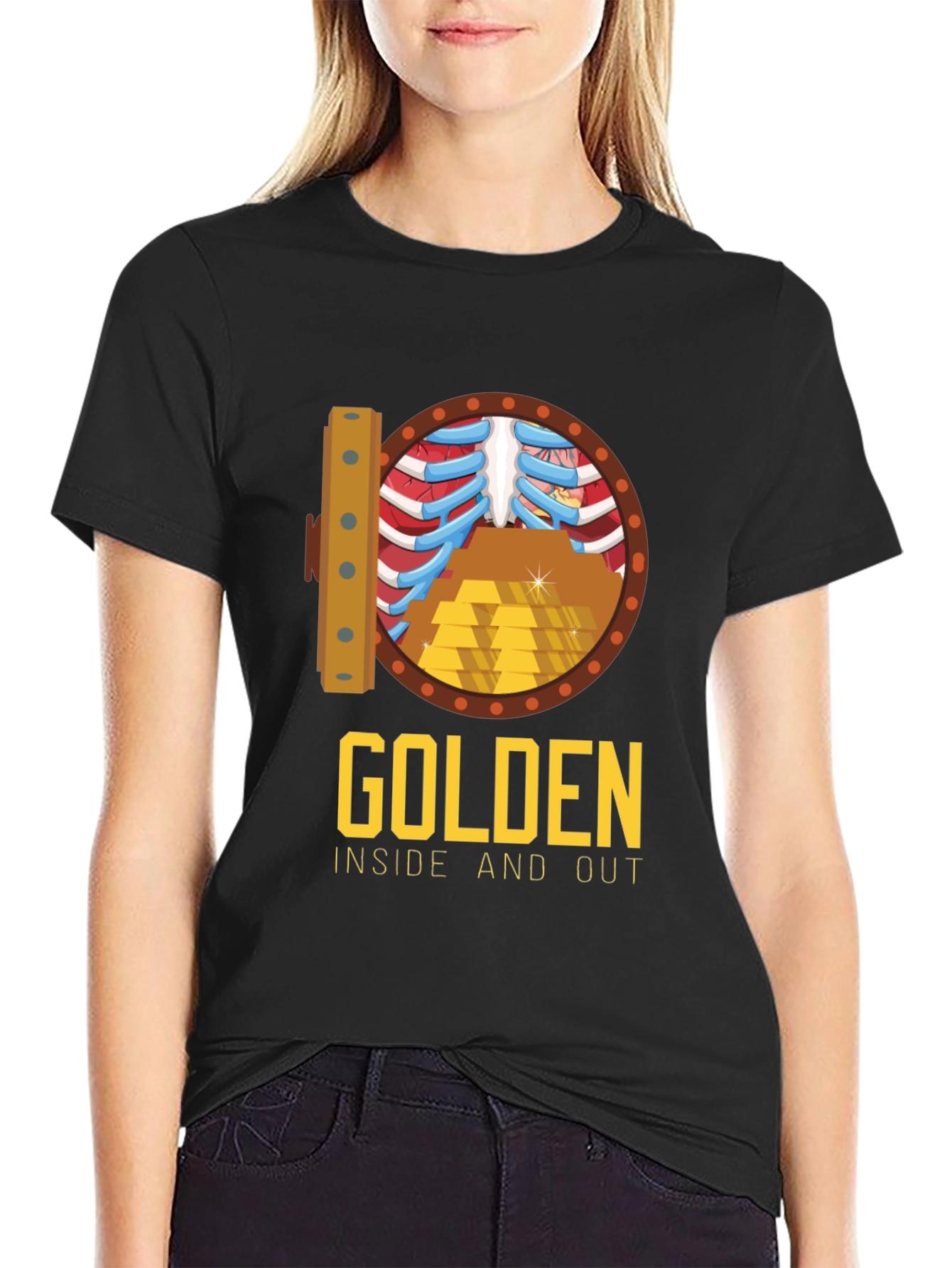 Golden Inside & Out Graphic Tee - Bold Style