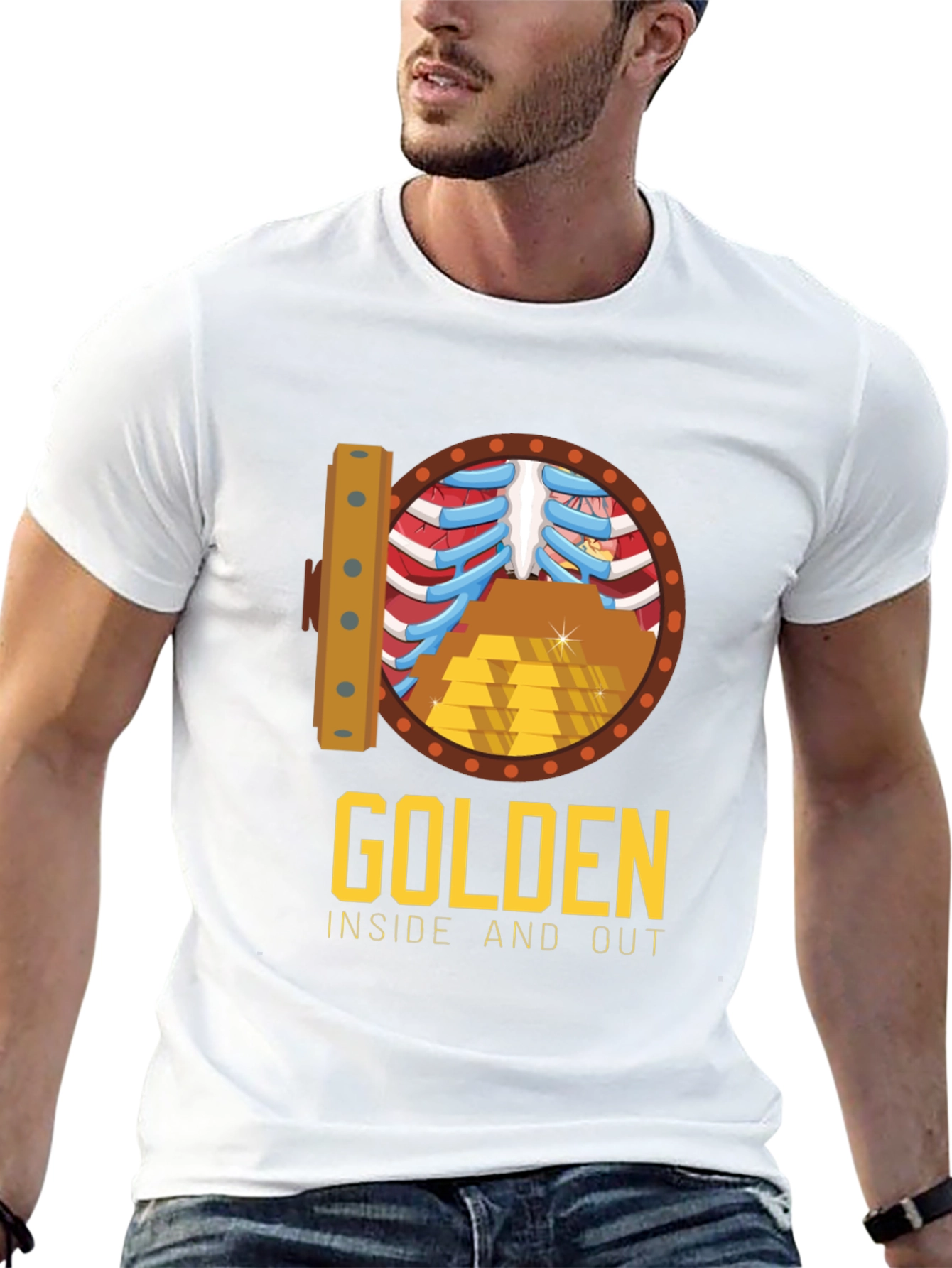 Golden Inside & Out Graphic Tee - Bold Style