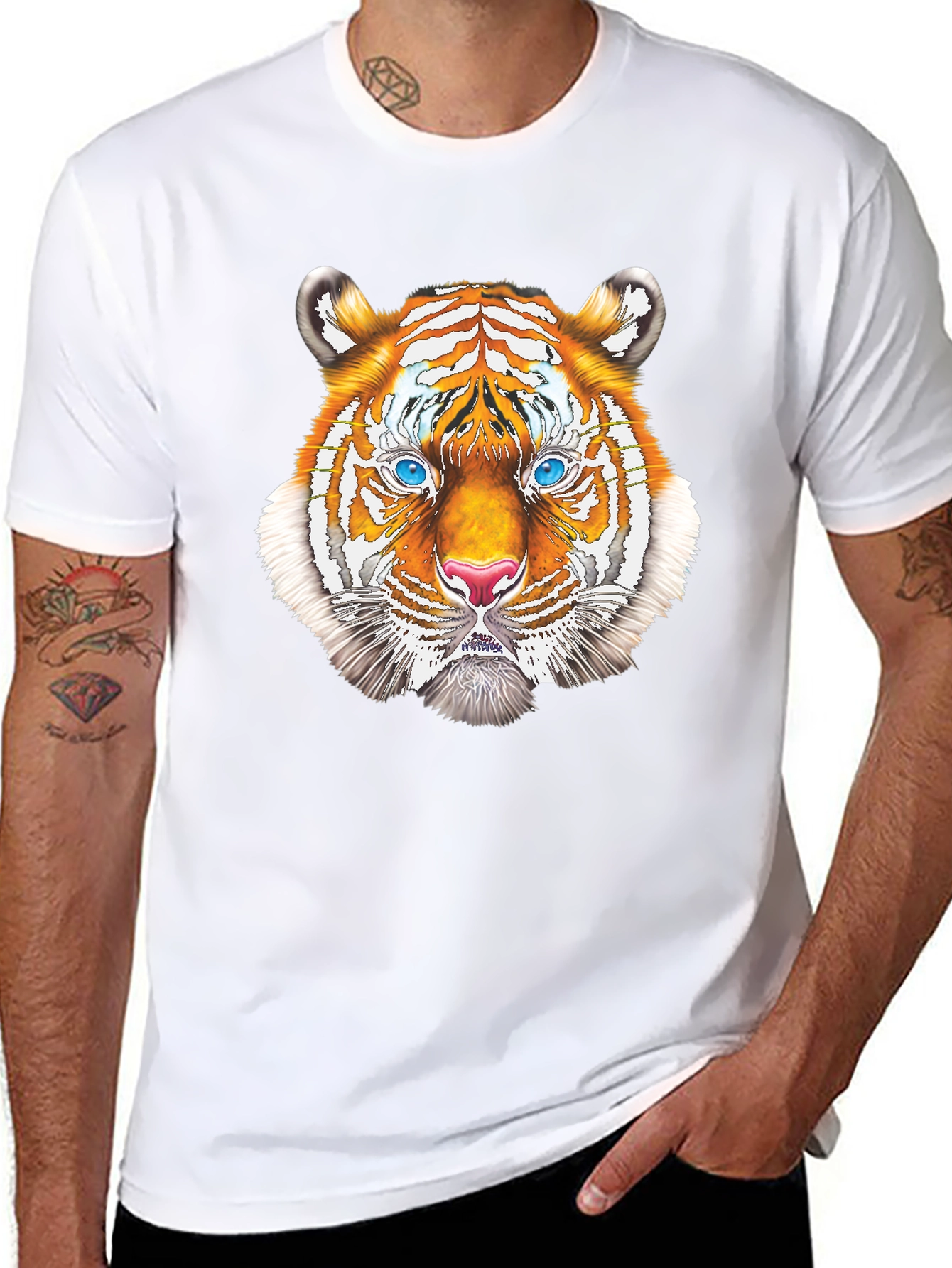 Tiger Head Graphic T-Shirt - Bold & Stylish
