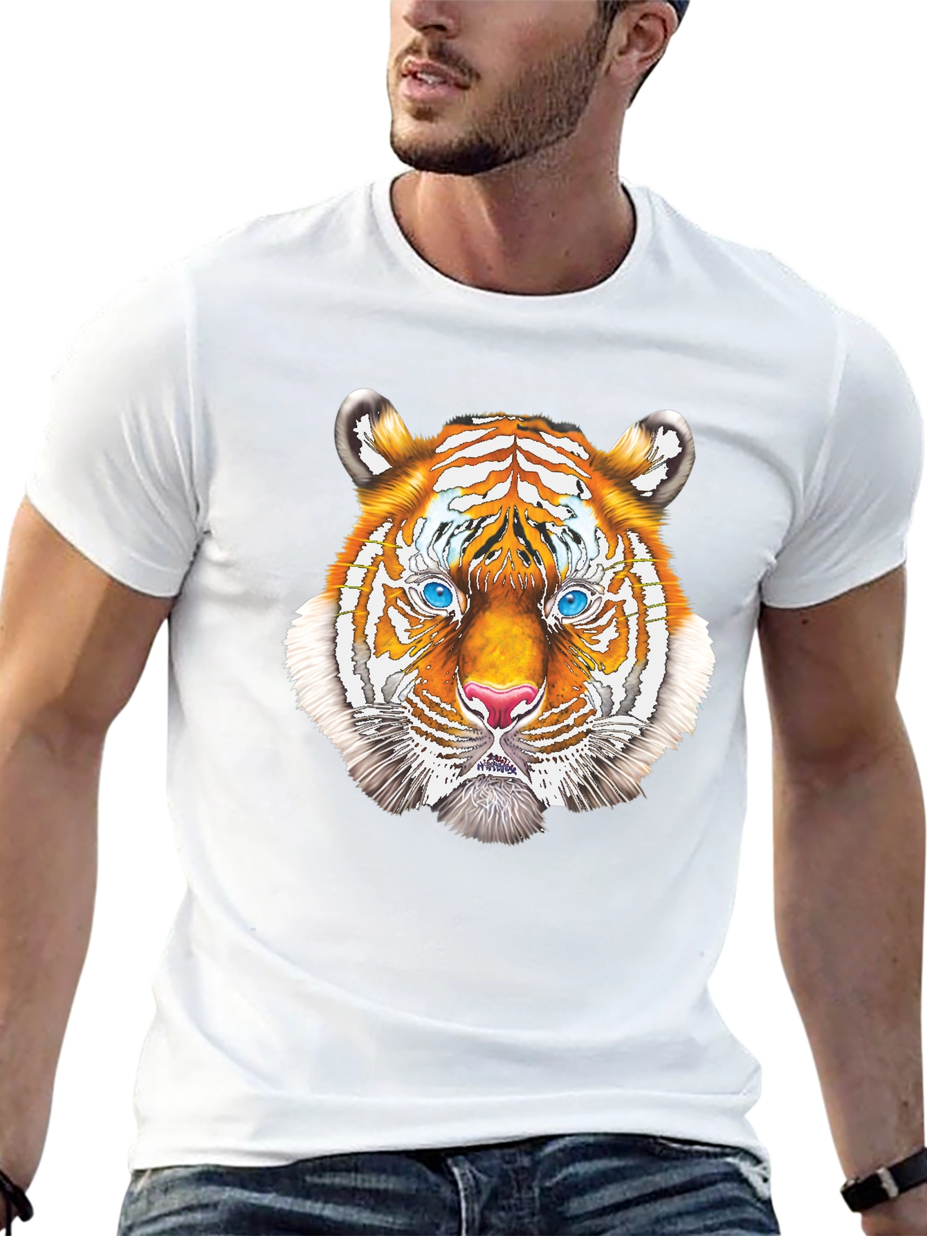 Tiger Head Graphic T-Shirt - Bold & Stylish