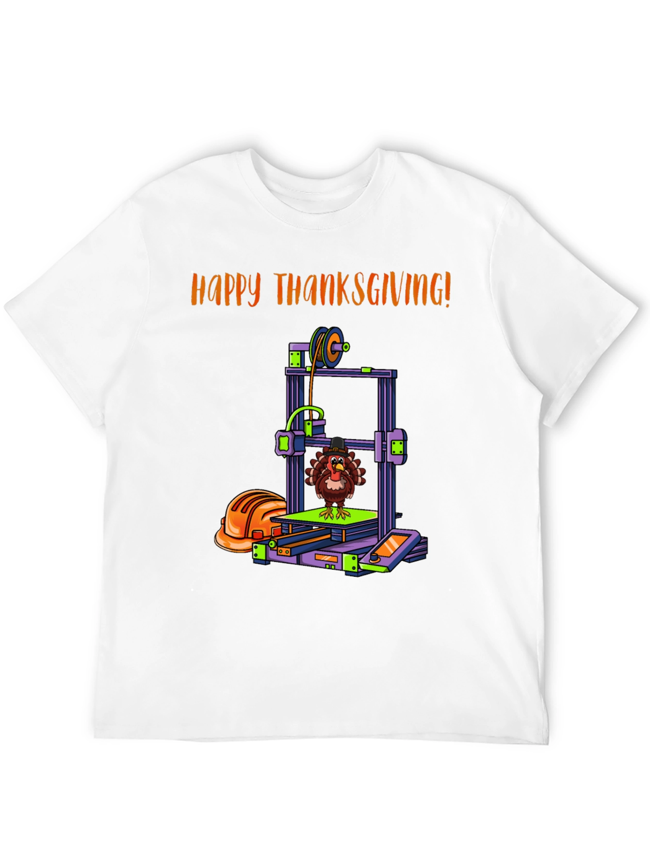 Happy Thanksgiving 3D Printer Turkey T-Shirt