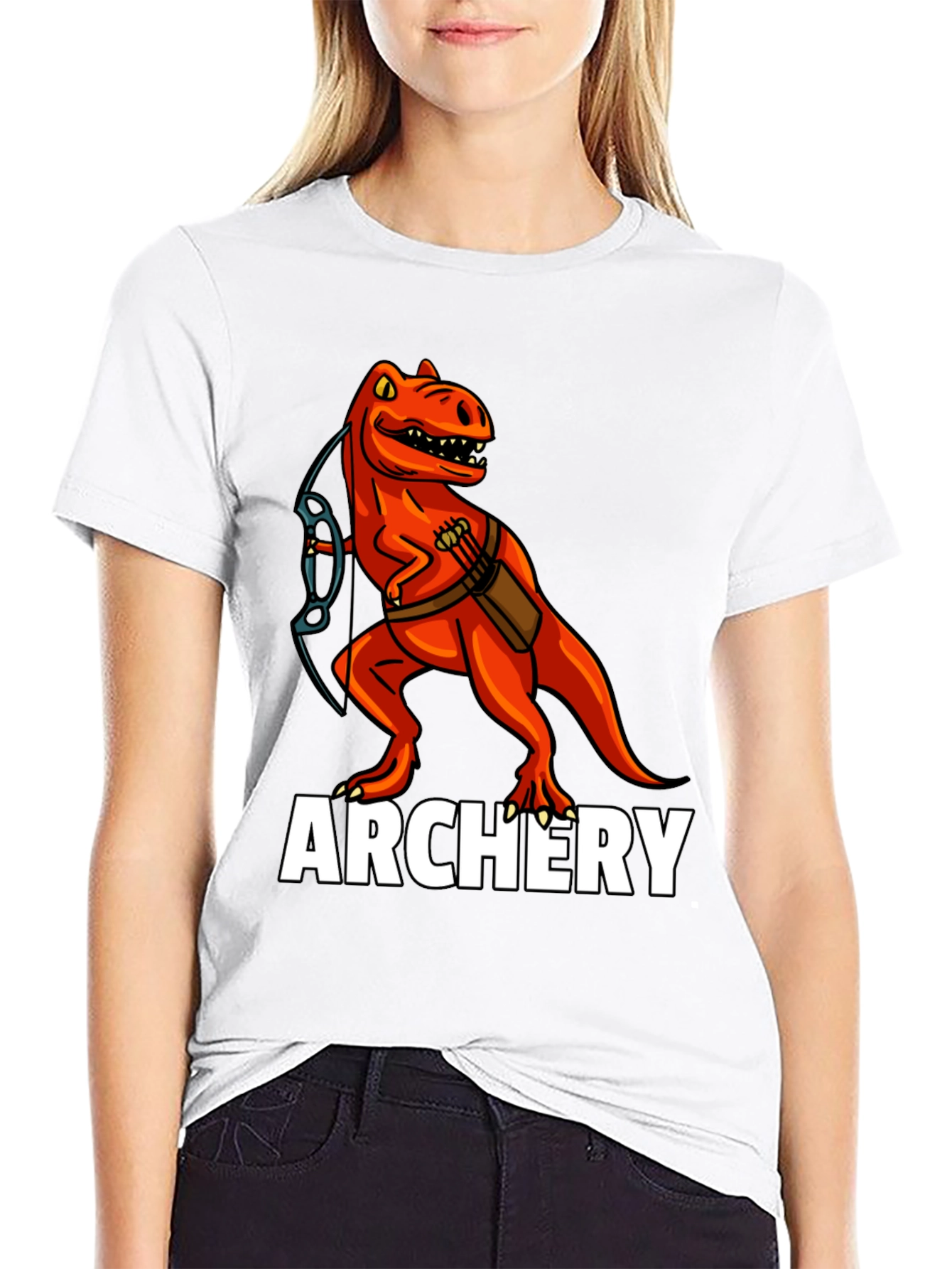 Archery Rex T-Shirt: Dinosaur Archer Tee