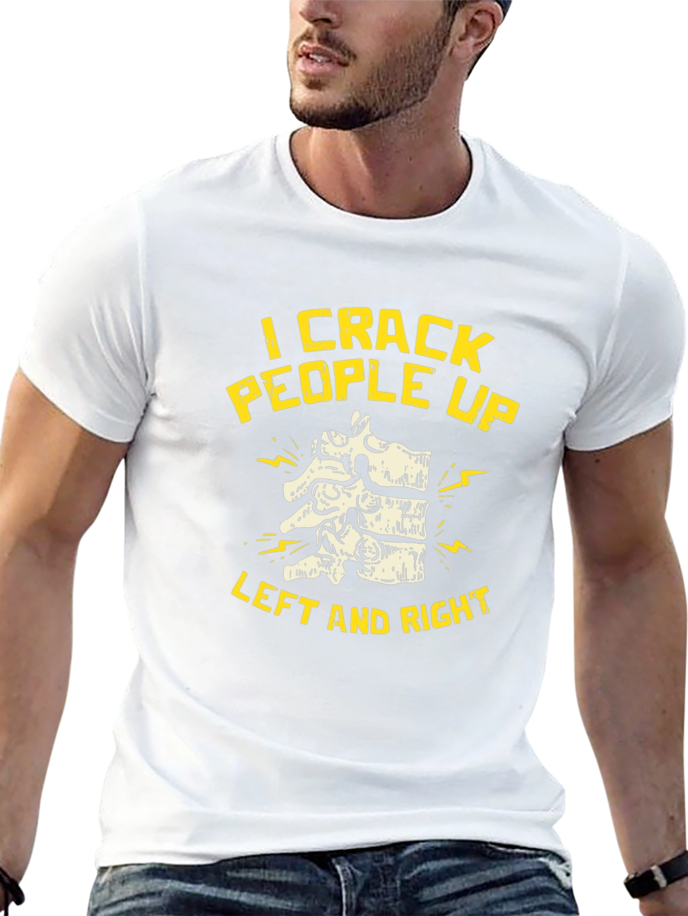 Chiropractor I Crack People Up Black T-Shirt