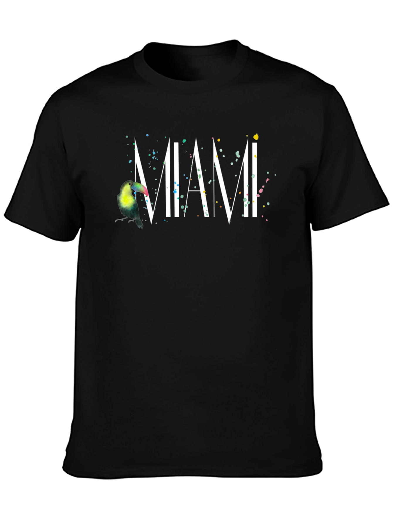 Miami Toucan Black T-Shirt