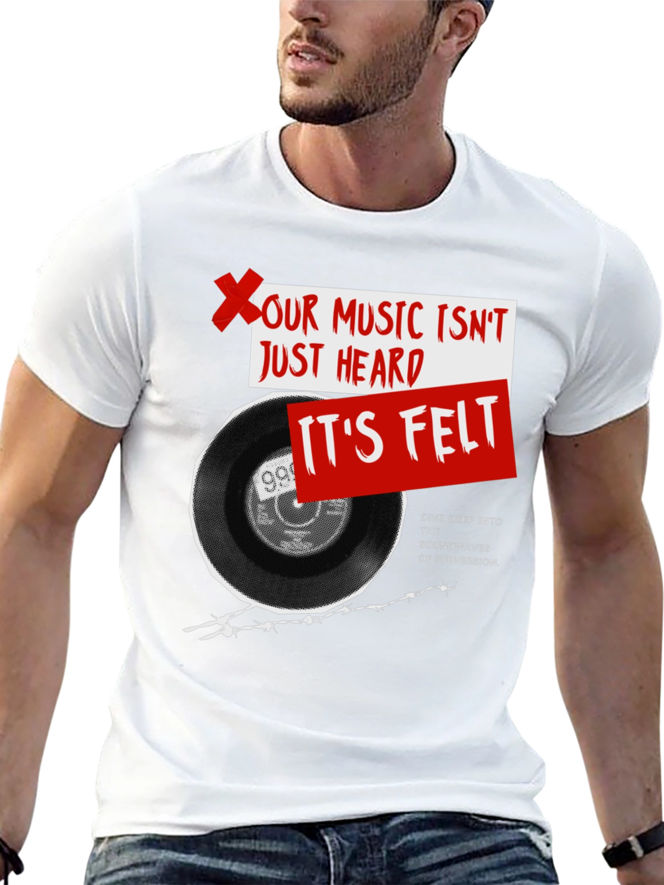 Music is Felt Graphic T-Shirt