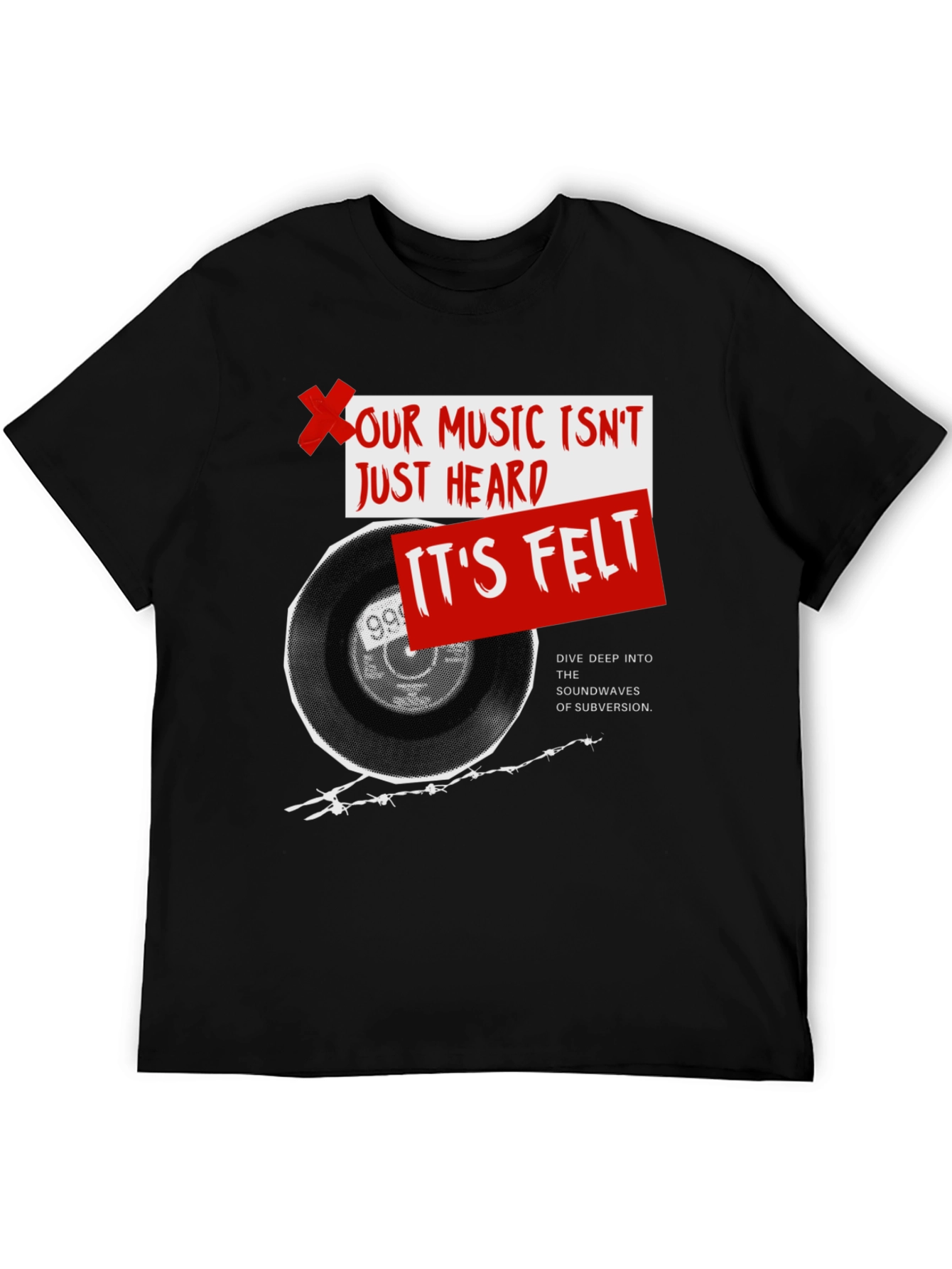 Music is Felt Graphic T-Shirt