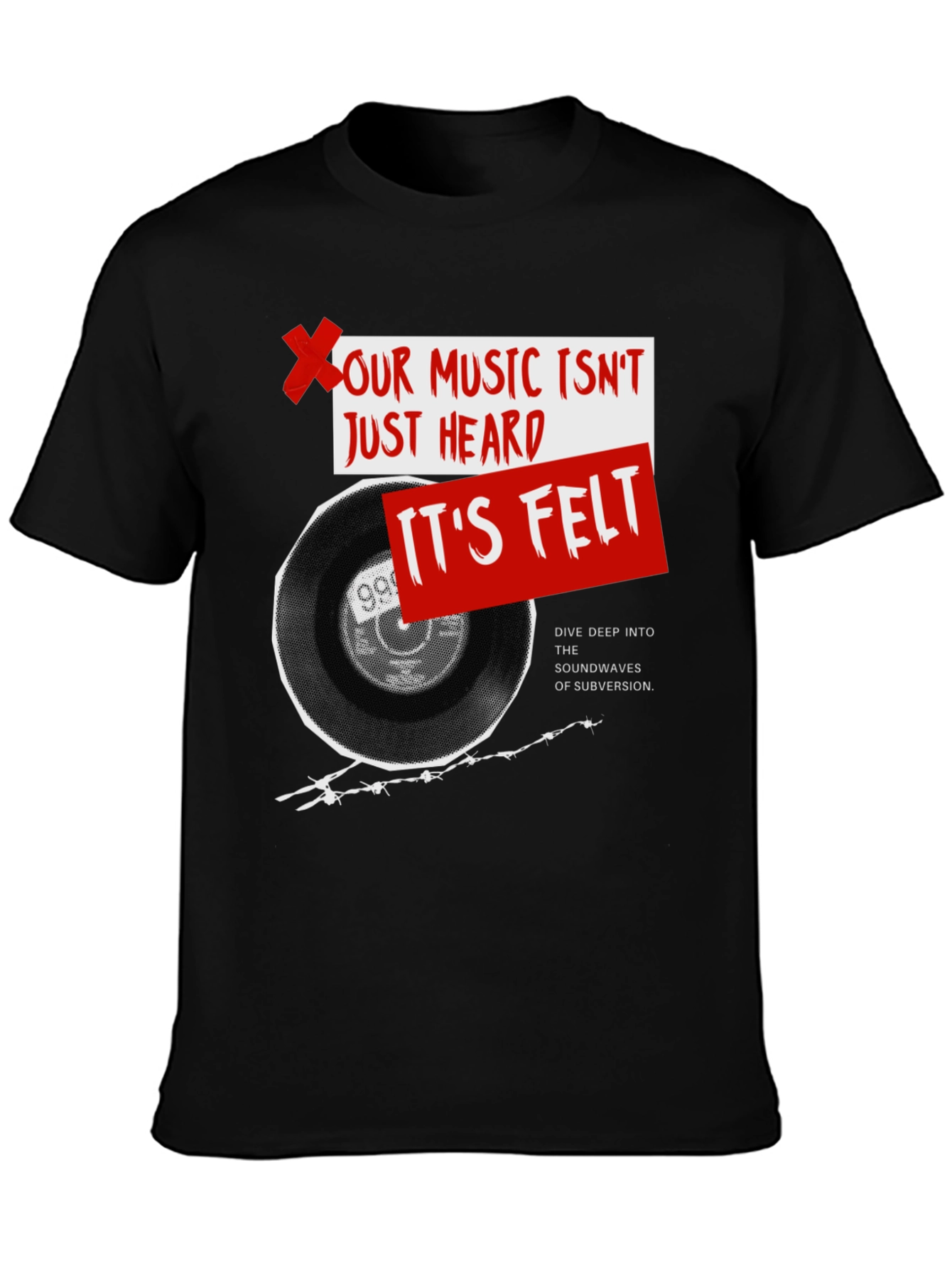 Music is Felt Graphic T-Shirt