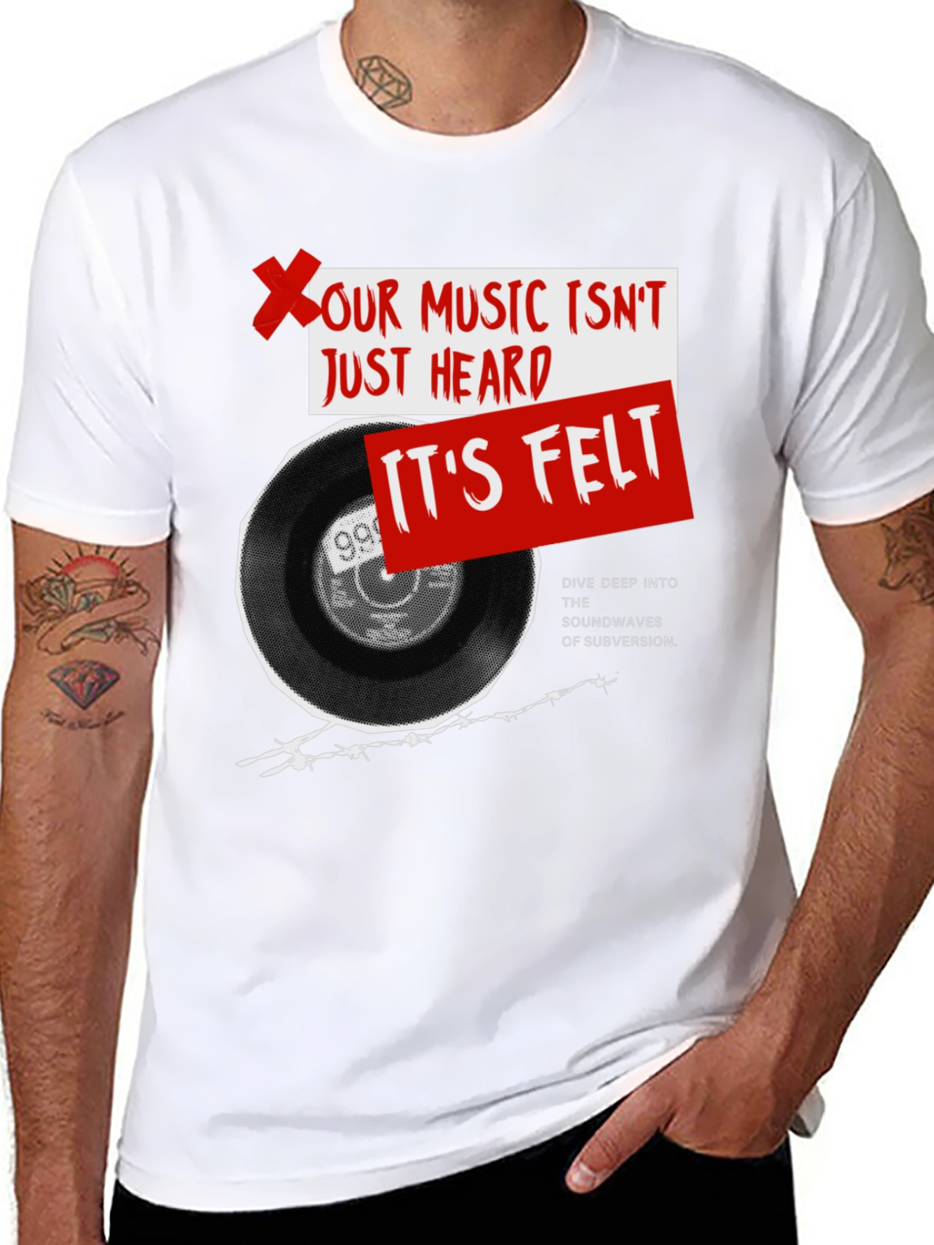 Music is Felt Graphic T-Shirt