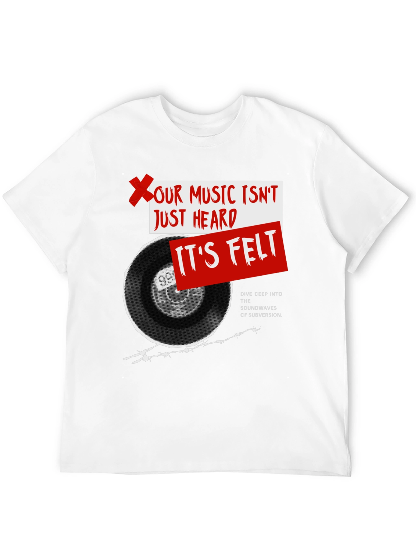 Music is Felt Graphic T-Shirt