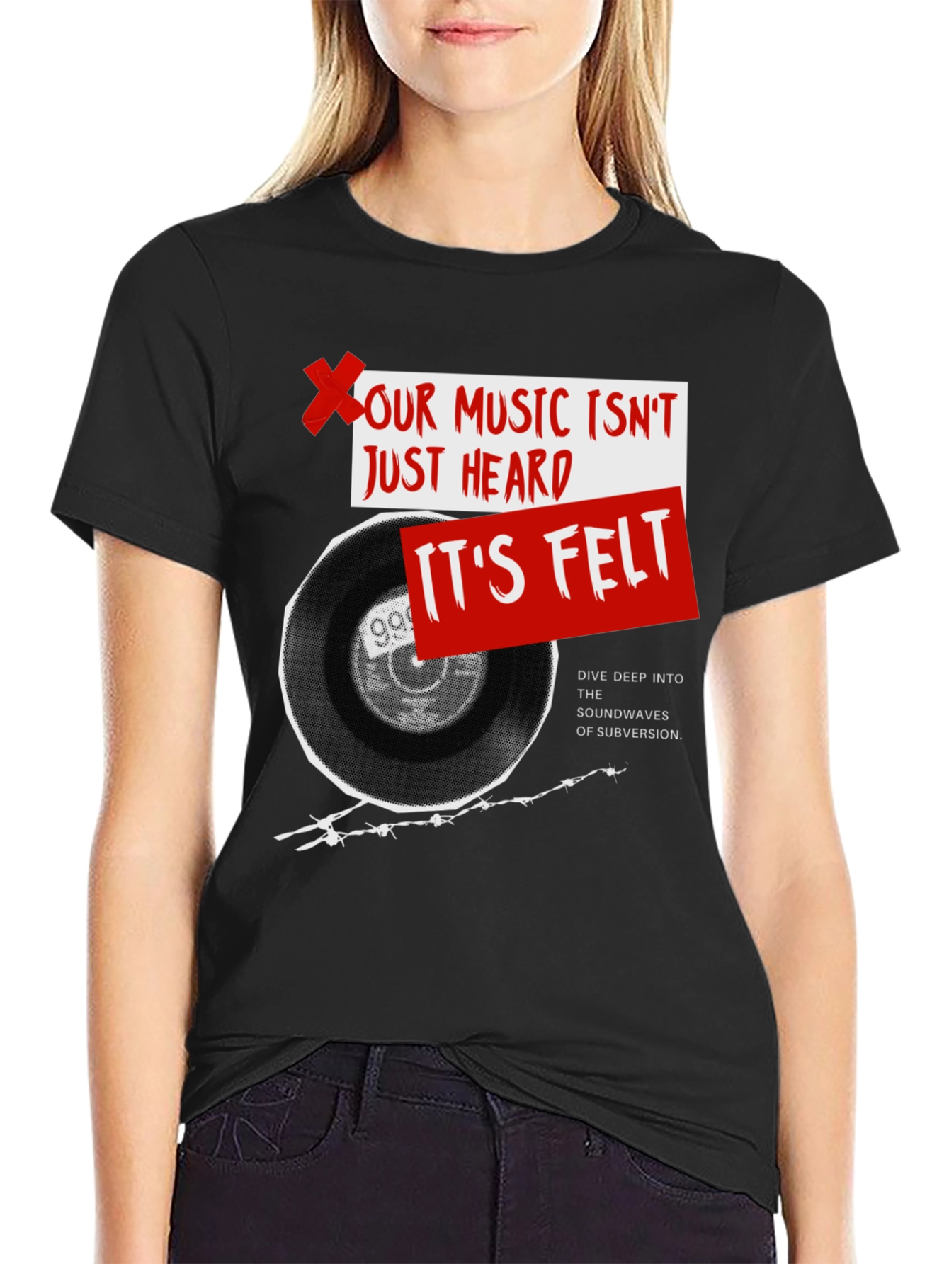Music is Felt Graphic T-Shirt