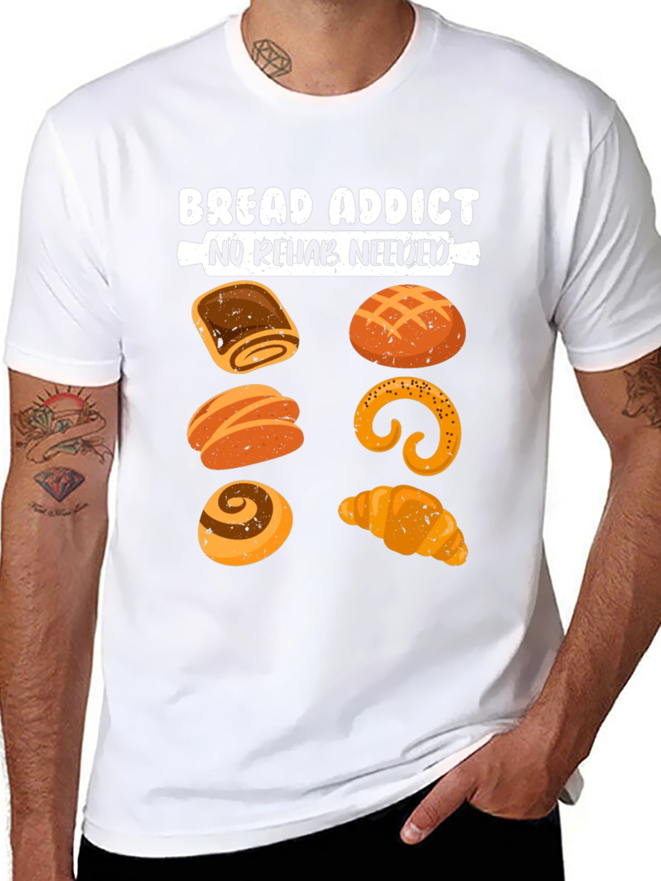 Bread Addict Tee - No Rehab Needed Funny T-Shirt