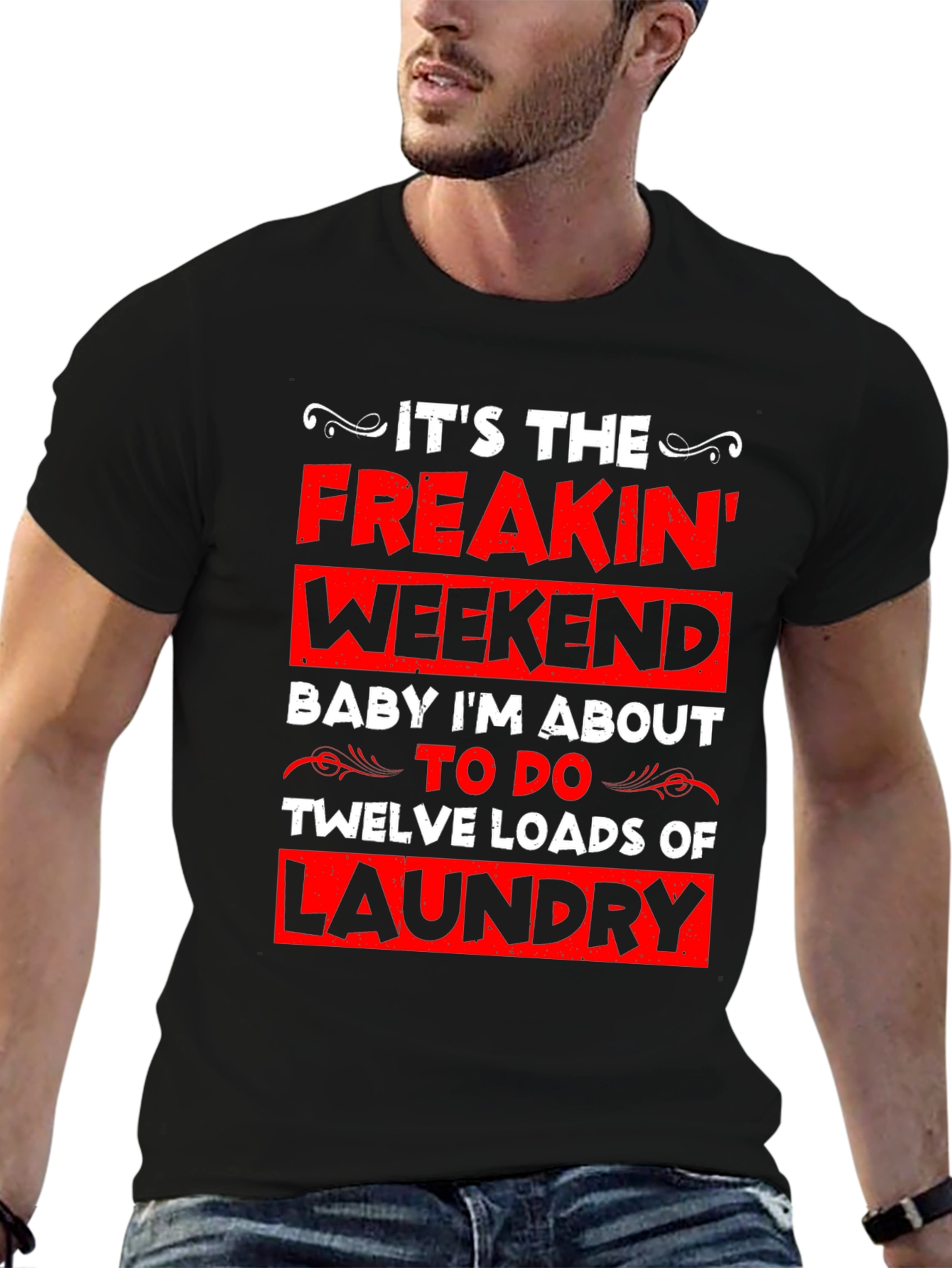 Funny Laundry Weekend Graphic Tee