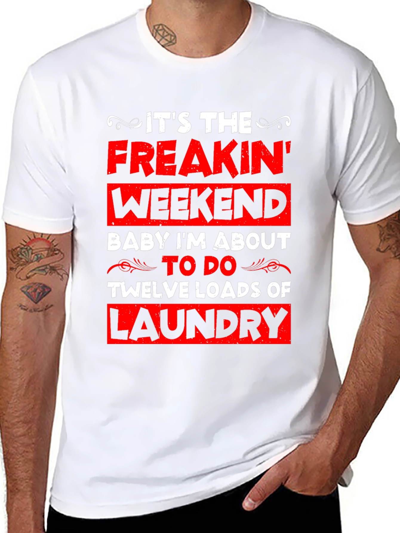 Funny Laundry Weekend Graphic Tee