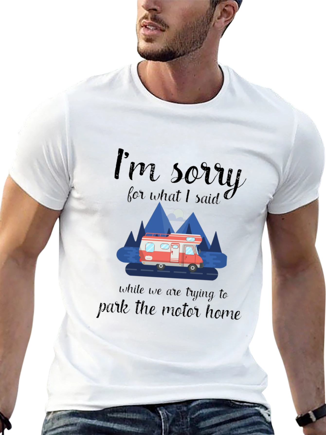 Funny Camping T-Shirt - Motorhome Parking Apology