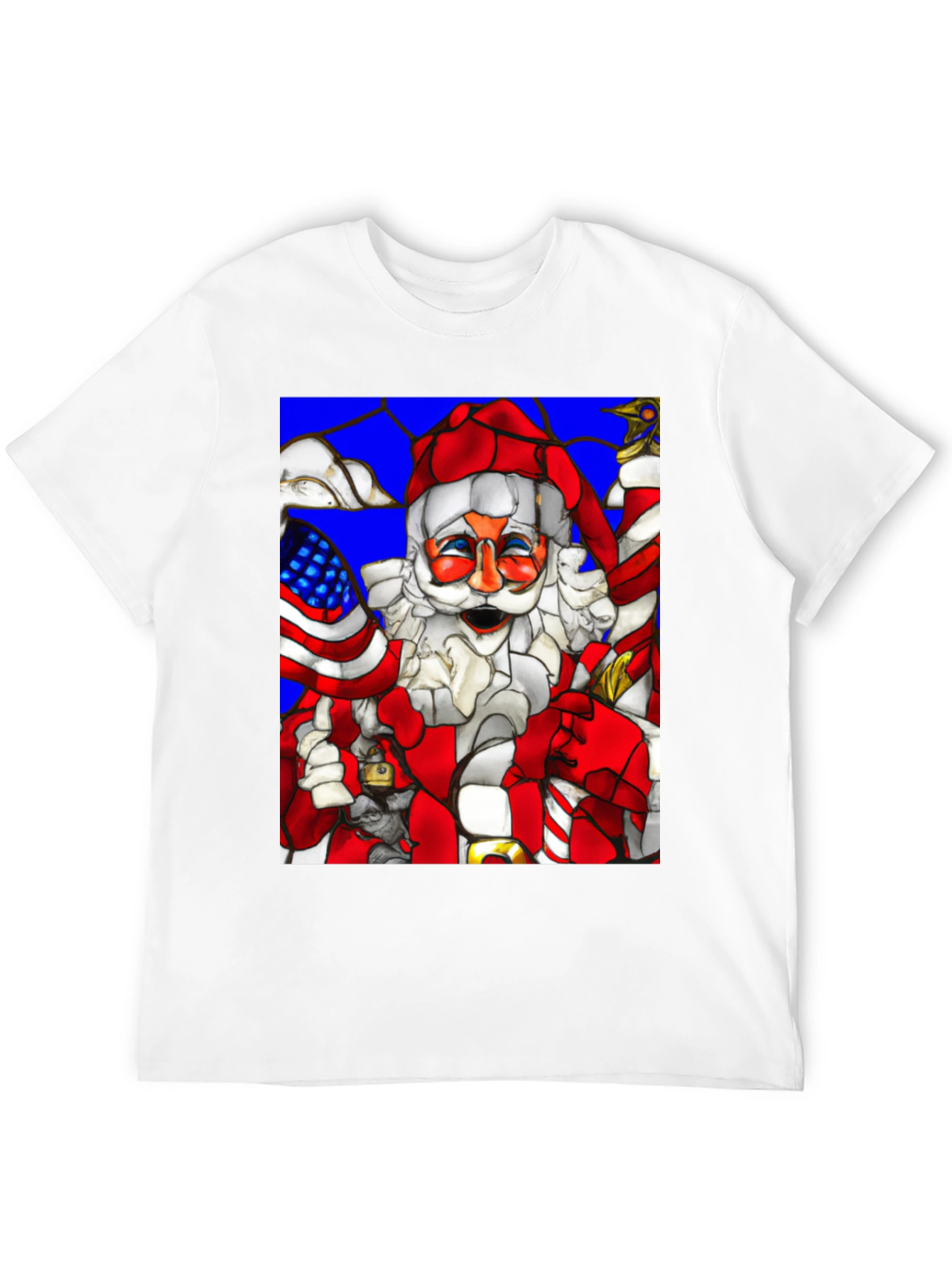 Festive Santa T-Shirt: American Holiday Cheer