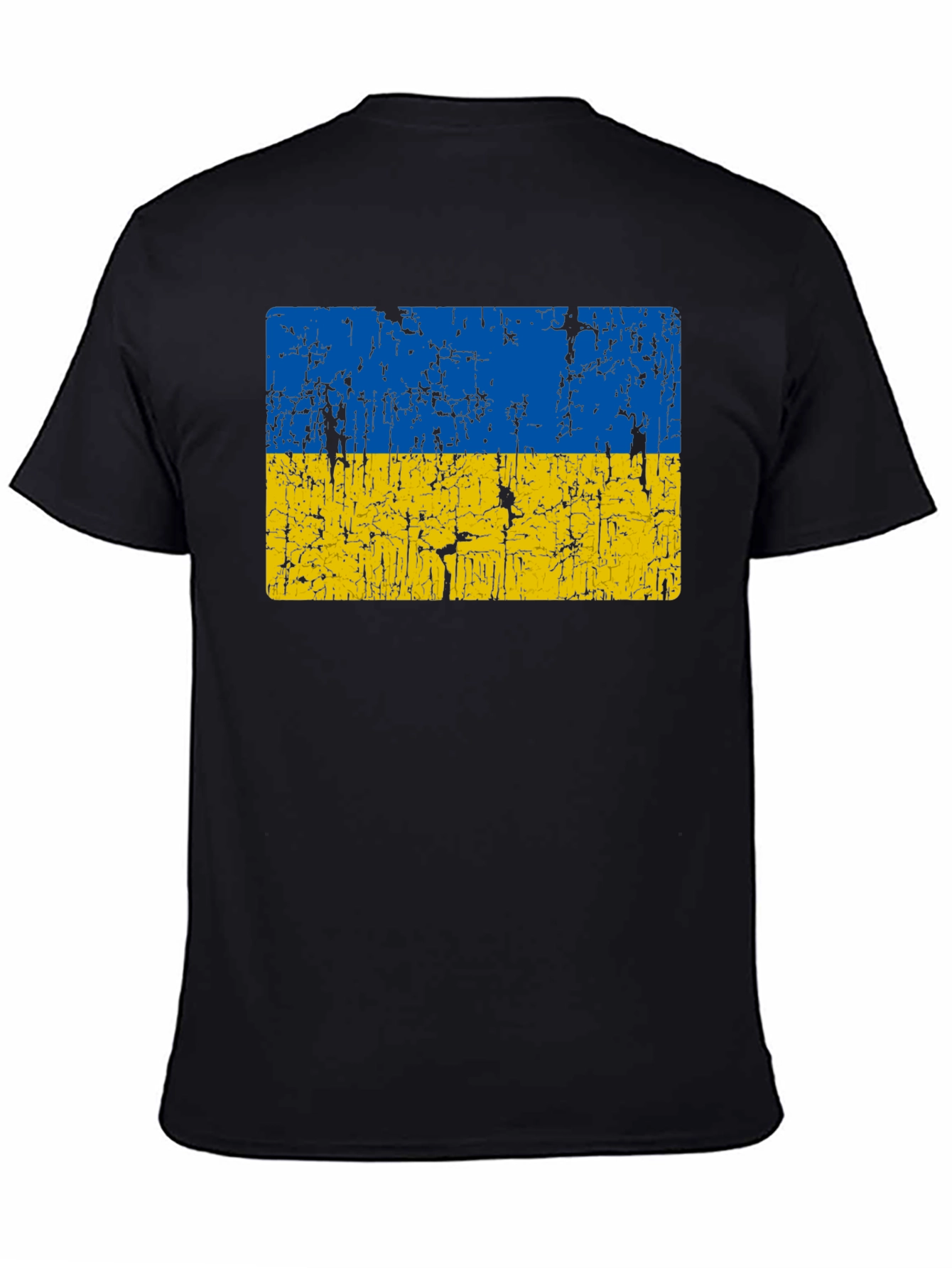 Distressed Ukraine Flag Graphic T-Shirt