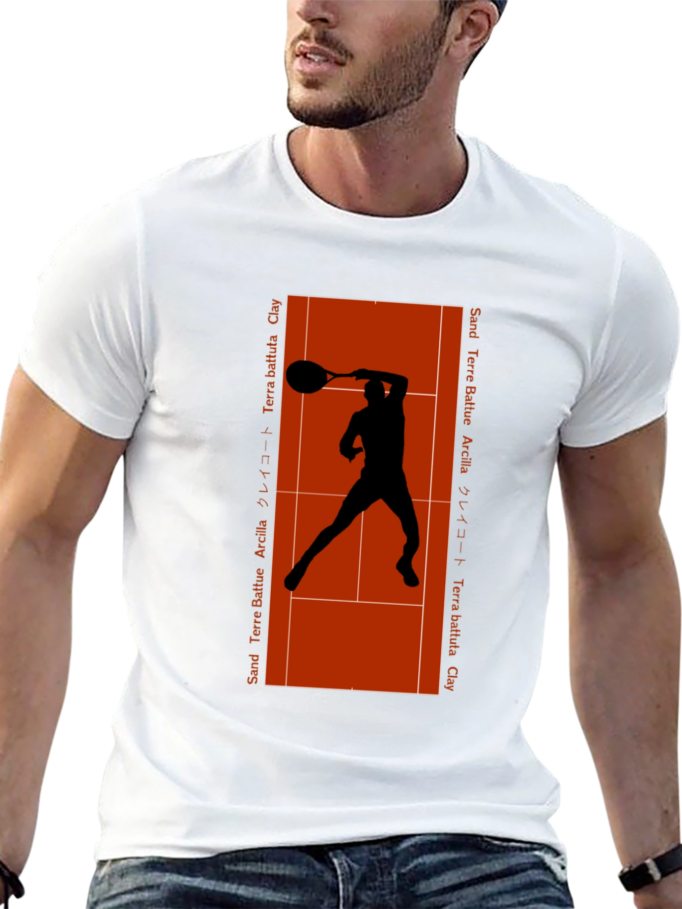 Clay Court Tennis Player Graphic T-Shirt
