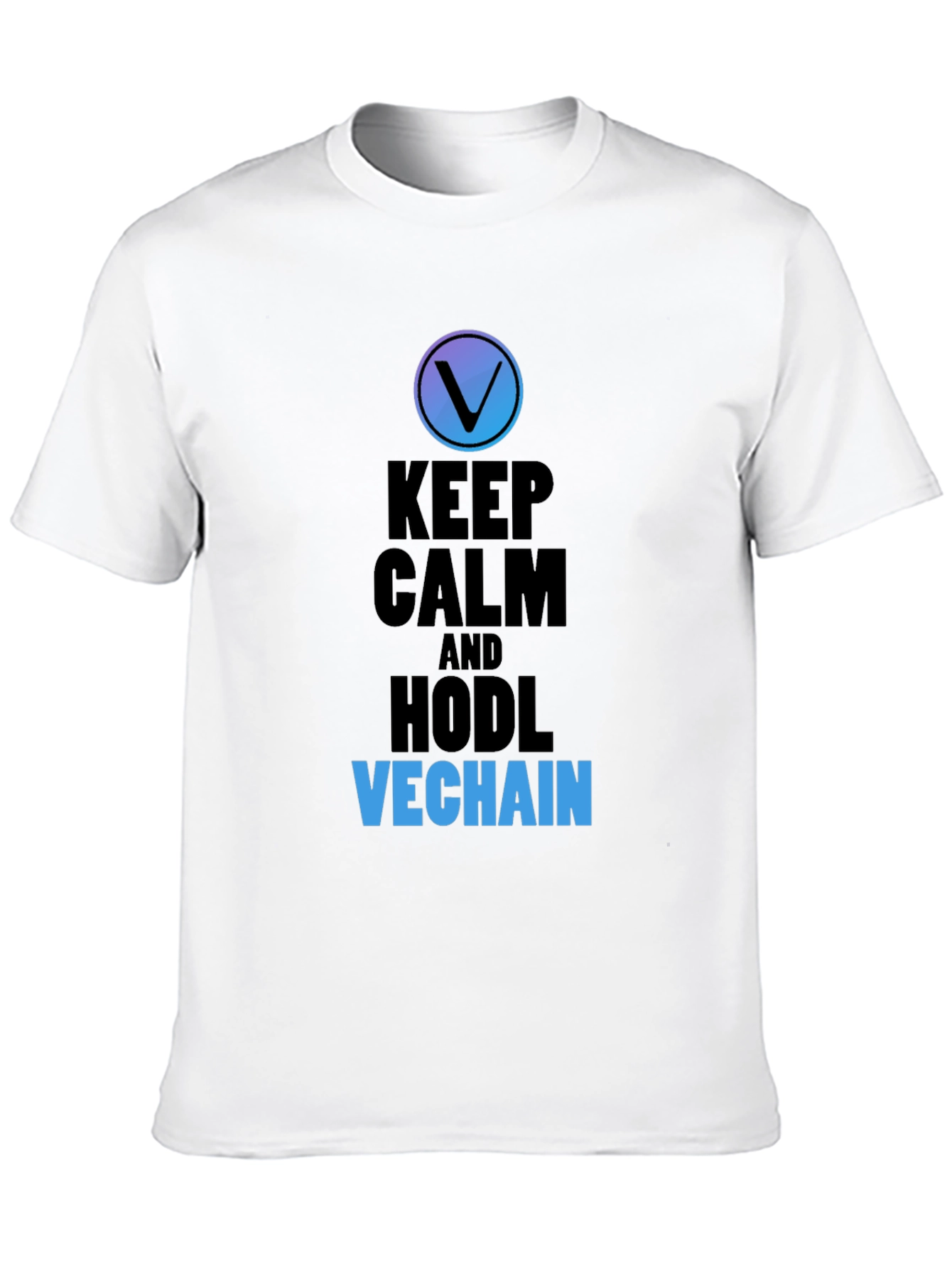 Keep Calm and HODL VeChain Black T-Shirt