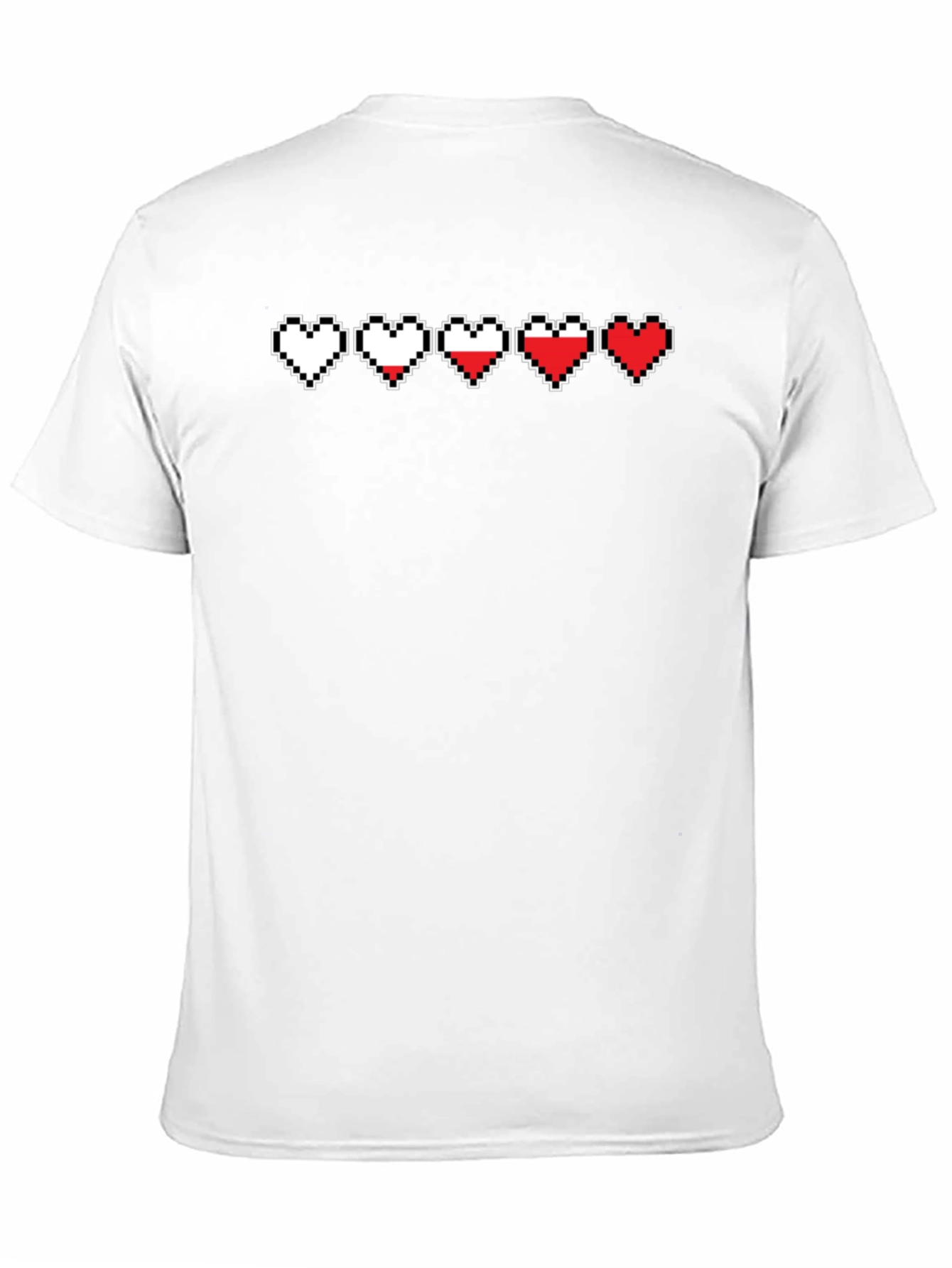 Gamer Life Hearts Graphic Tee - Black Cotton T-Shirt