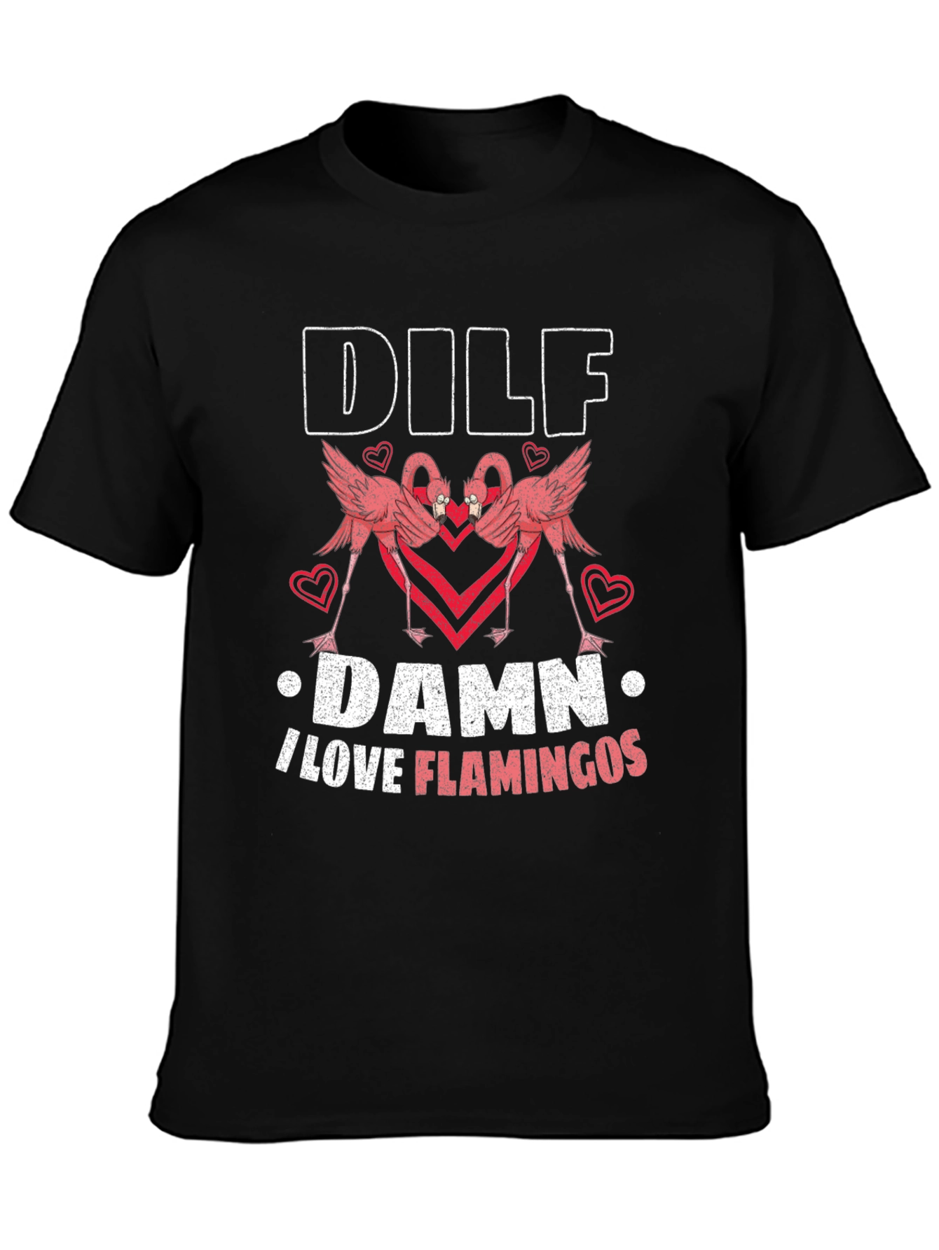 DILF Damn I Love Flamingos Graphic Tee