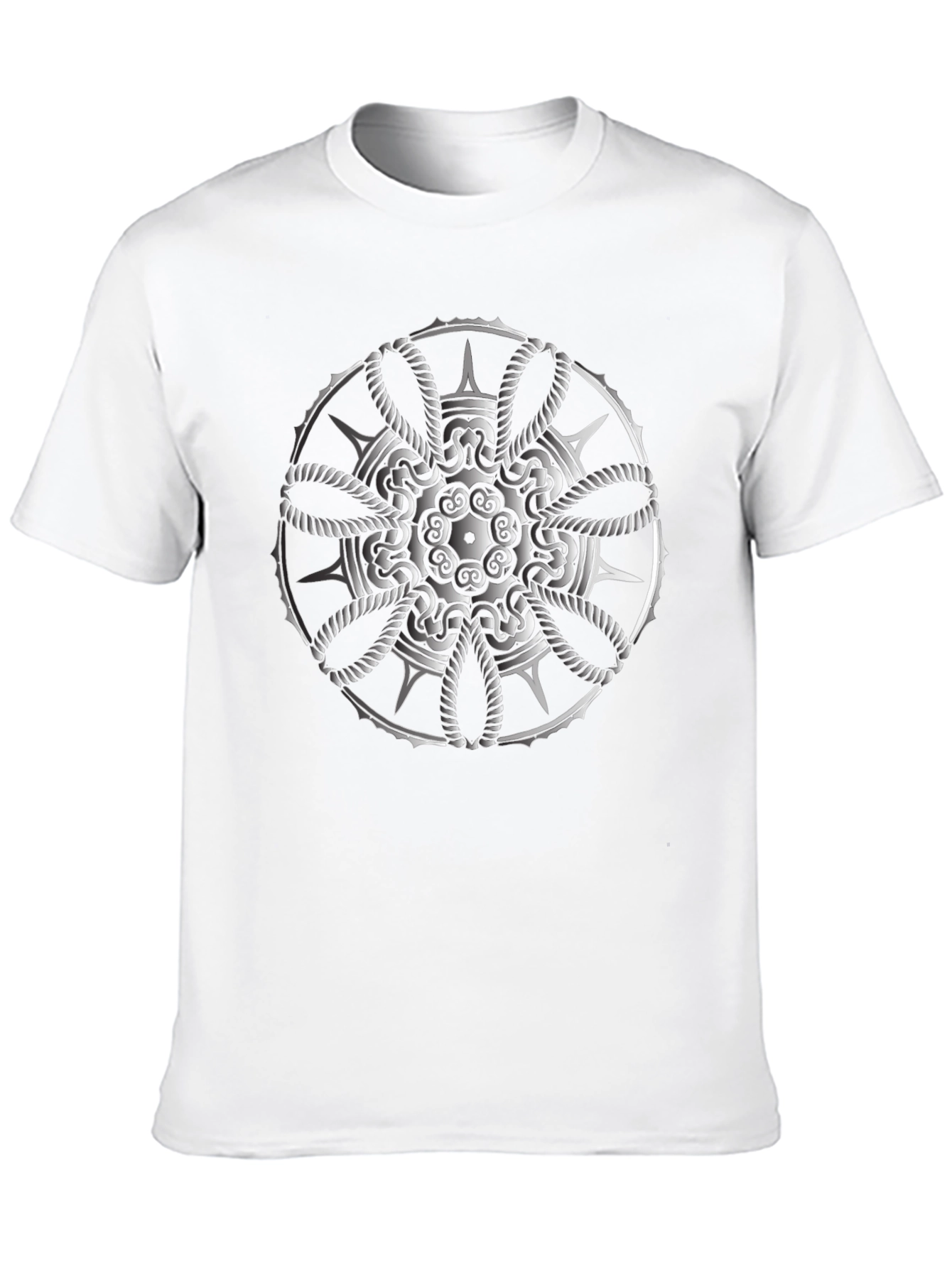 Mandala Graphic Print T-Shirt - Black