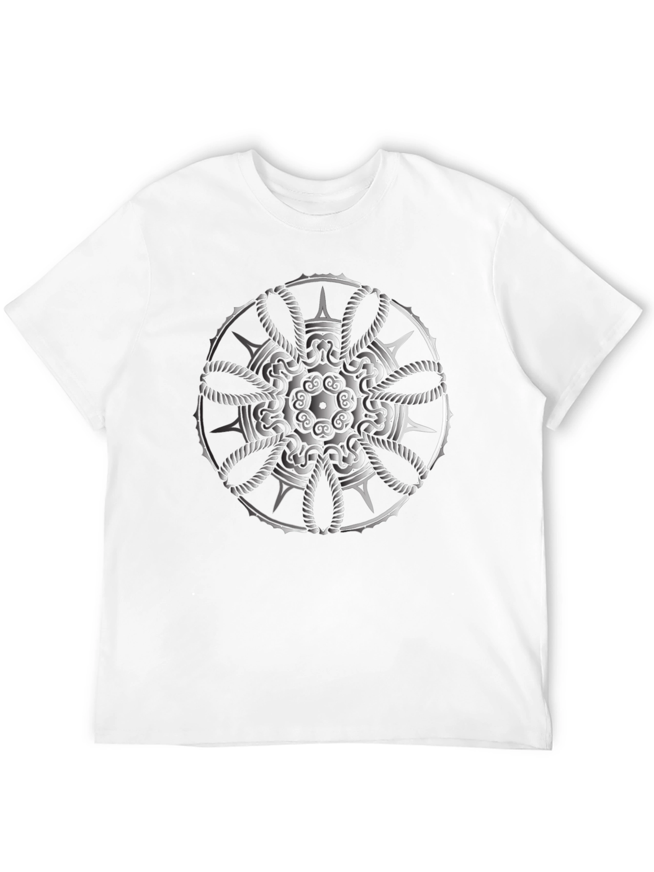 Mandala Graphic Print T-Shirt - Black