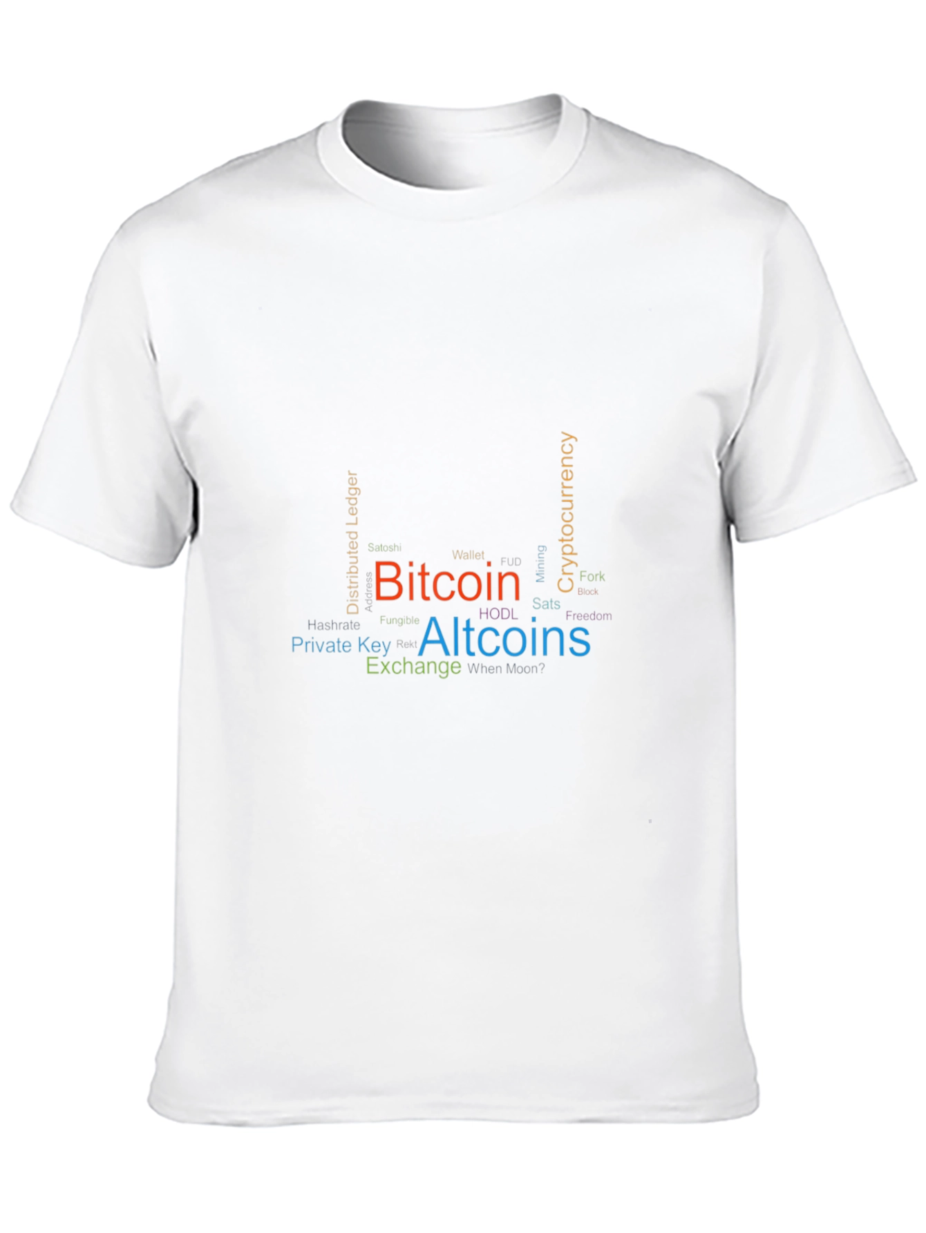 Bitcoin & Altcoins Word Cloud Graphic Tee