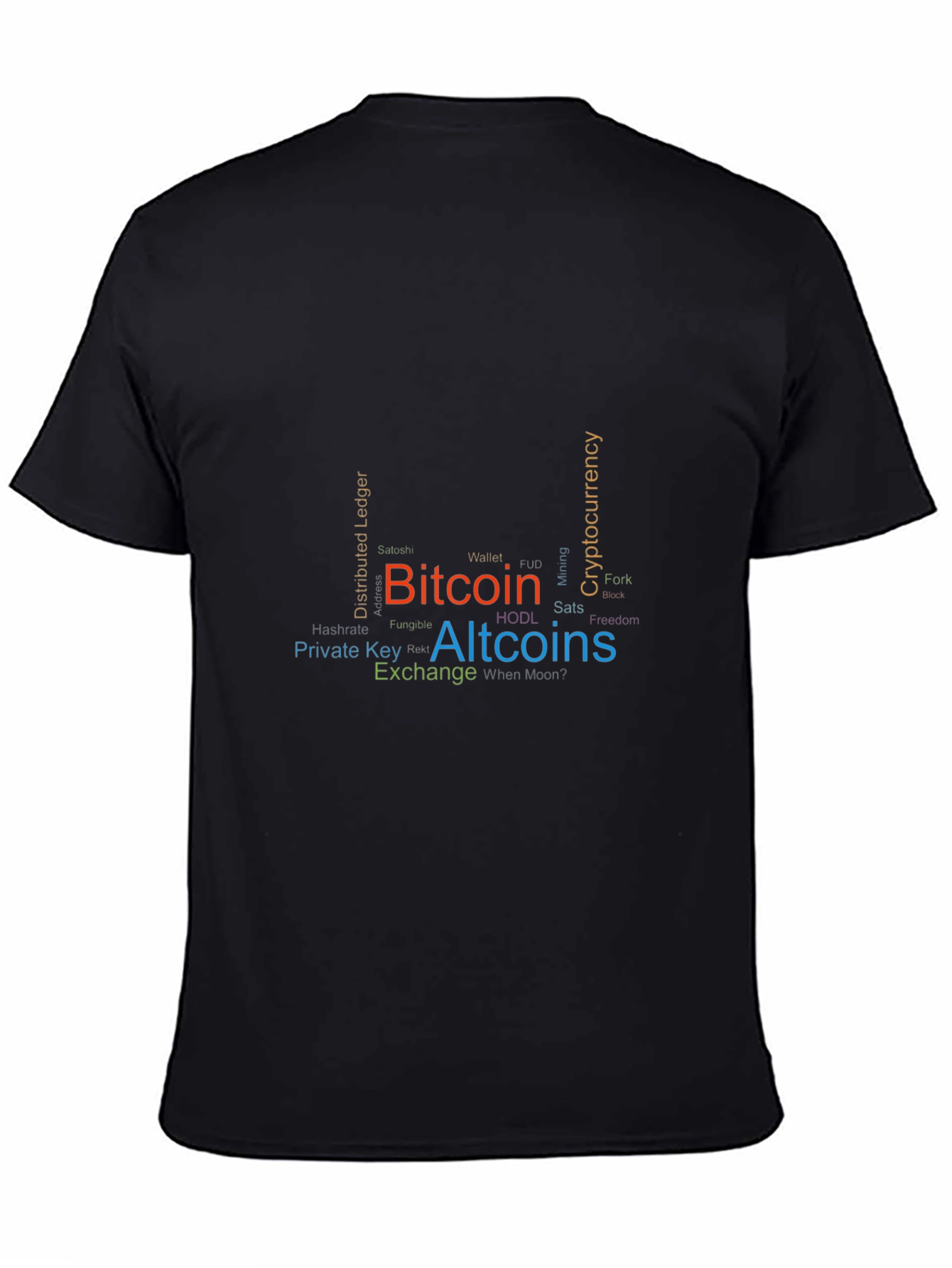 Bitcoin & Altcoins Word Cloud Graphic Tee
