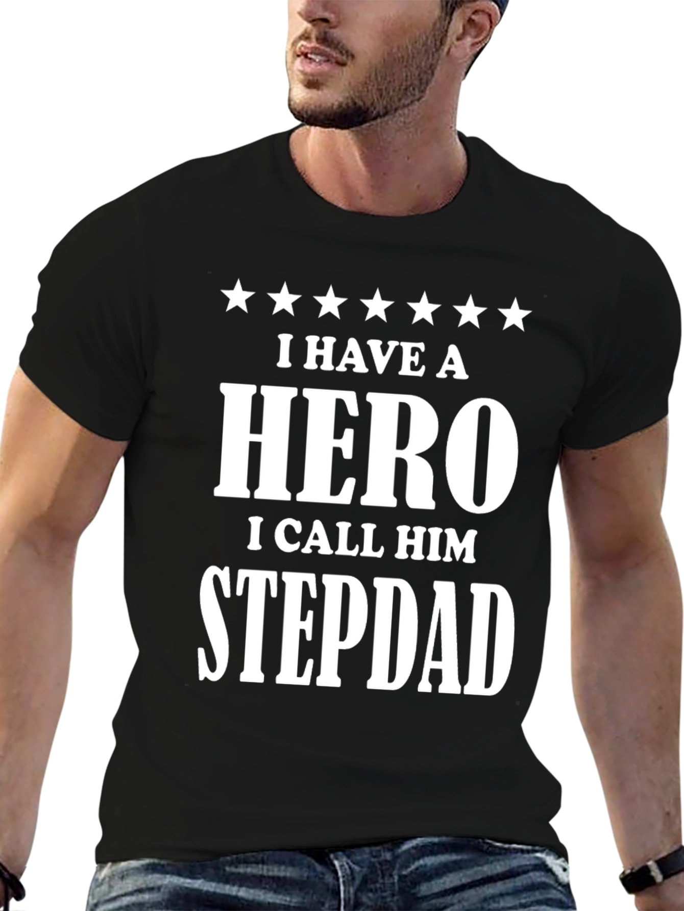 Hero Stepdad Graphic T-Shirt - Fathers Day Gift