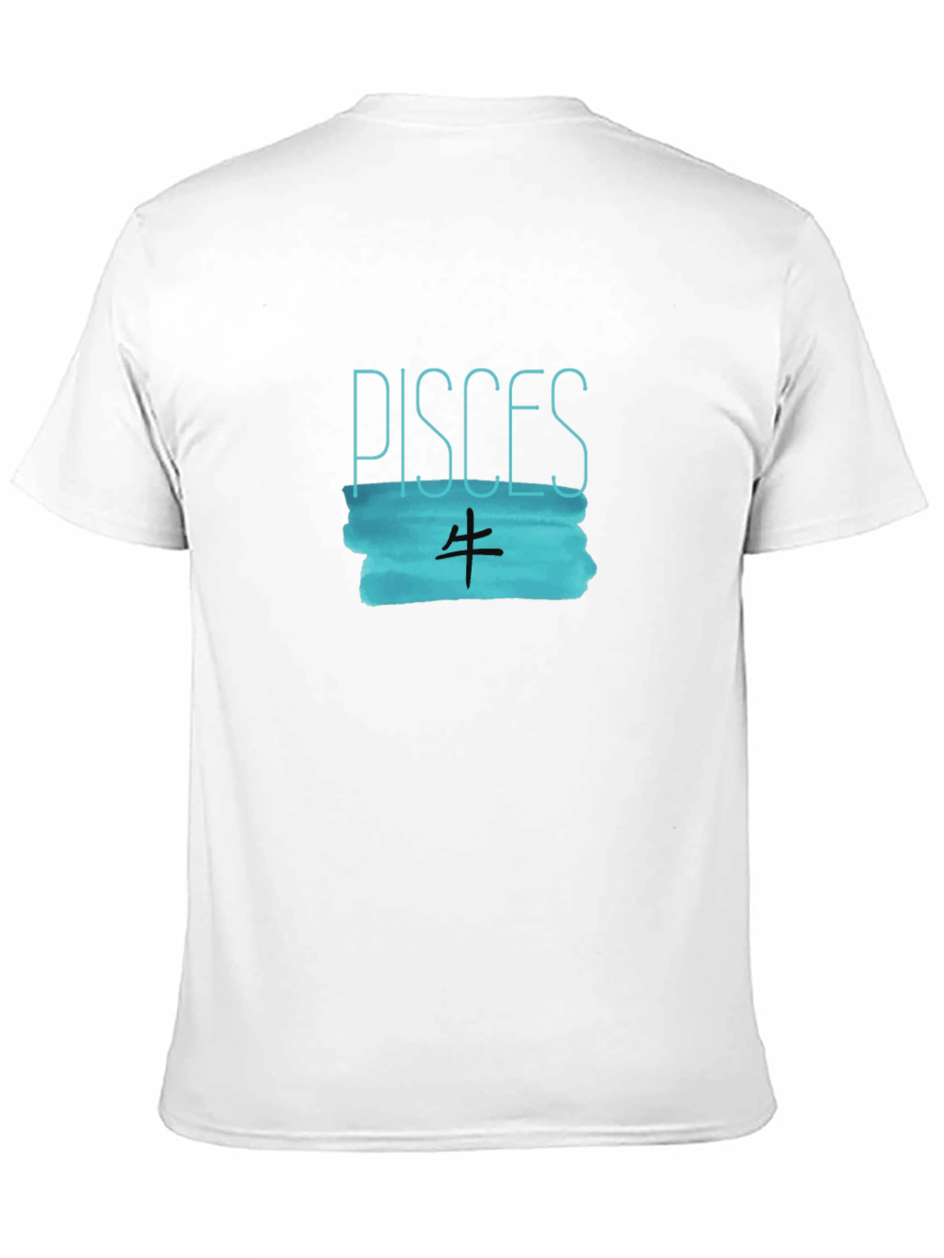 Pisces Zodiac Sign Graphic Tee - Black