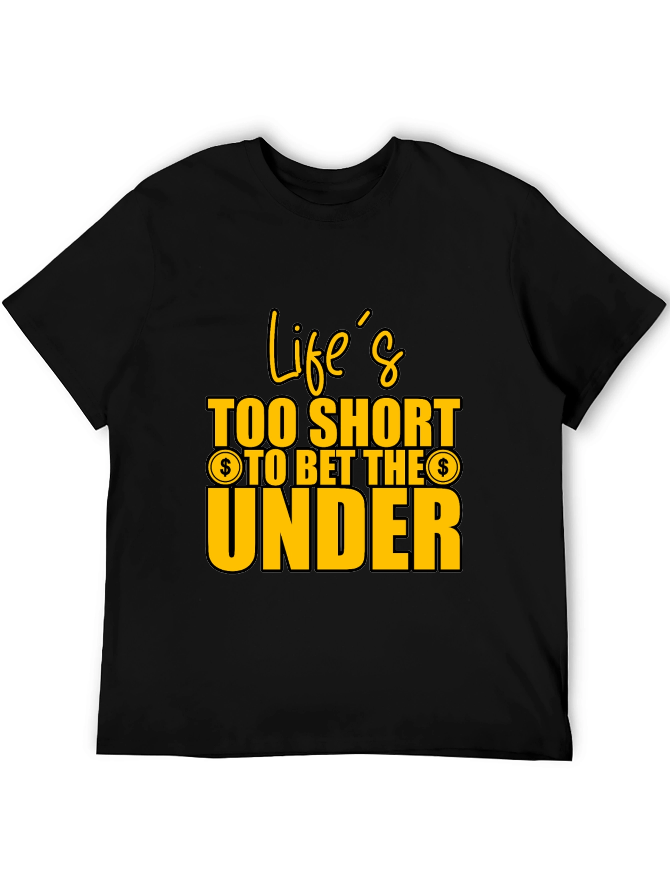 Lifes Too Short Black Graphic Tee