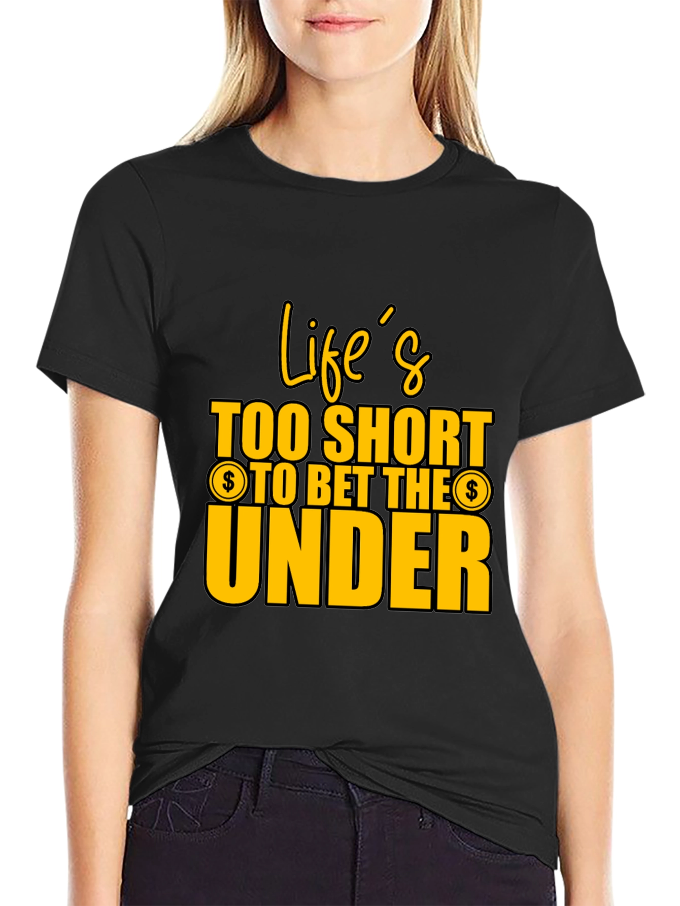 Lifes Too Short Black Graphic Tee