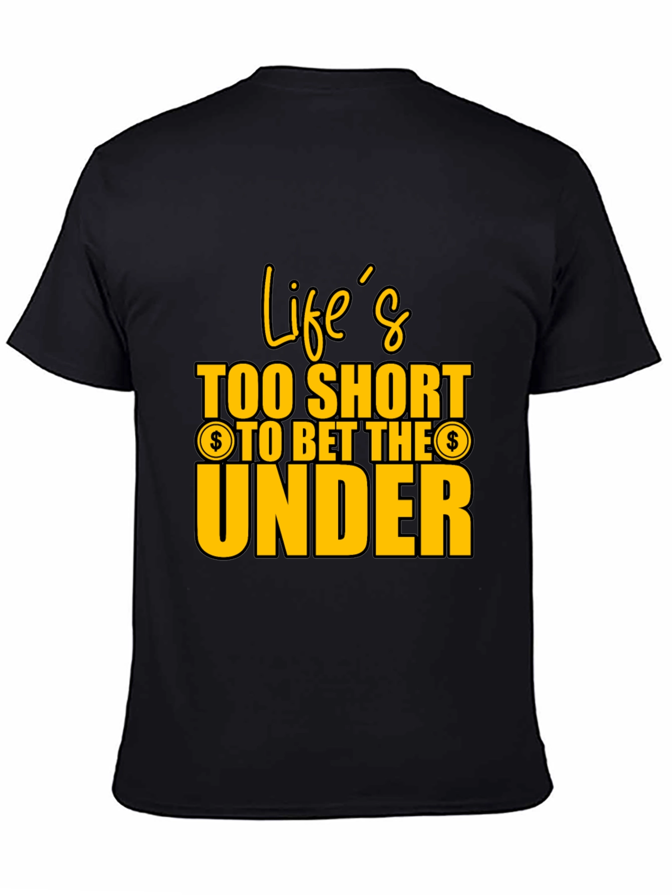 Lifes Too Short Black Graphic Tee