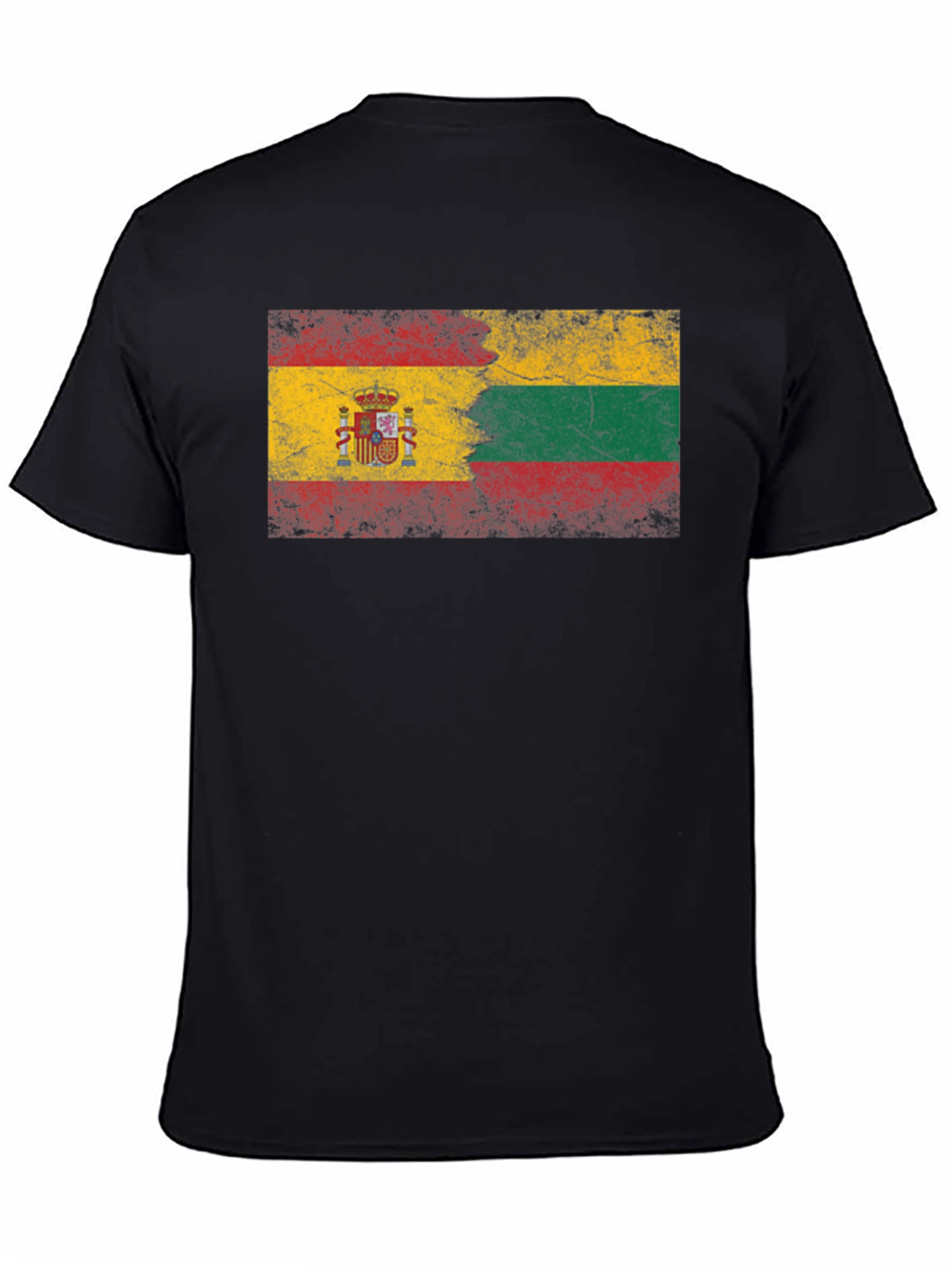 Spain Lithuania Flag Graphic T-Shirt