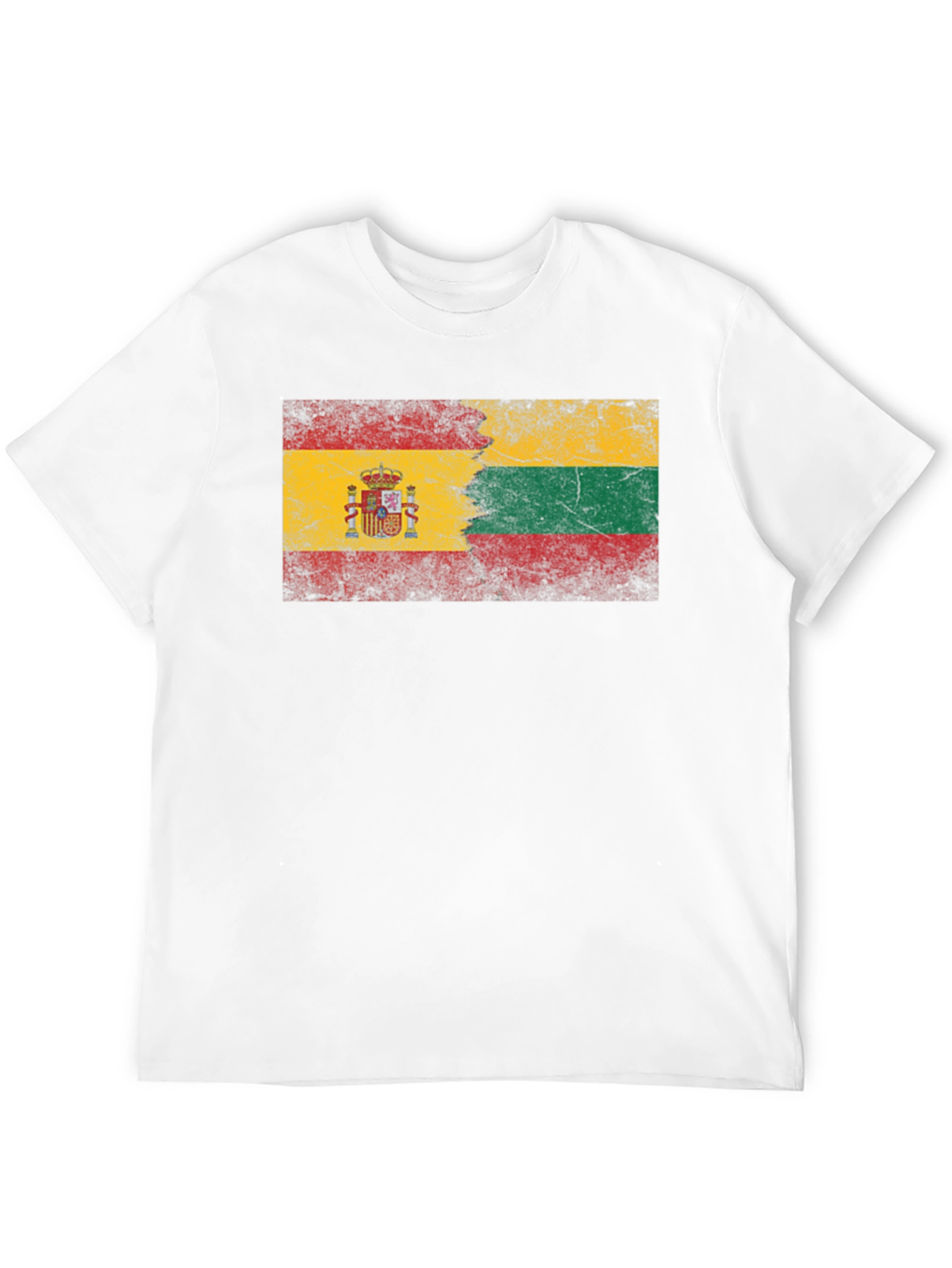 Spain Lithuania Flag Graphic T-Shirt