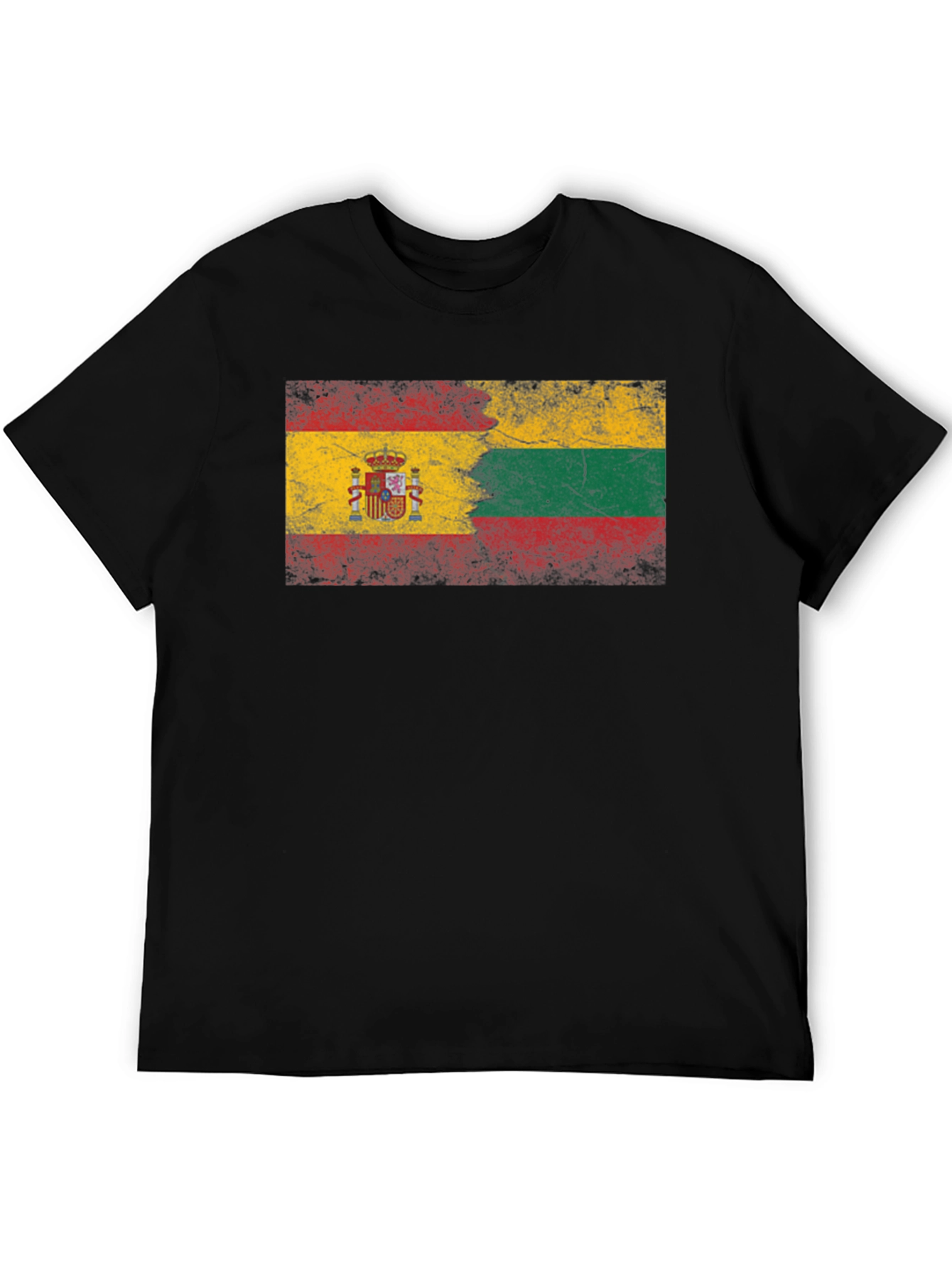 Spain Lithuania Flag Graphic T-Shirt
