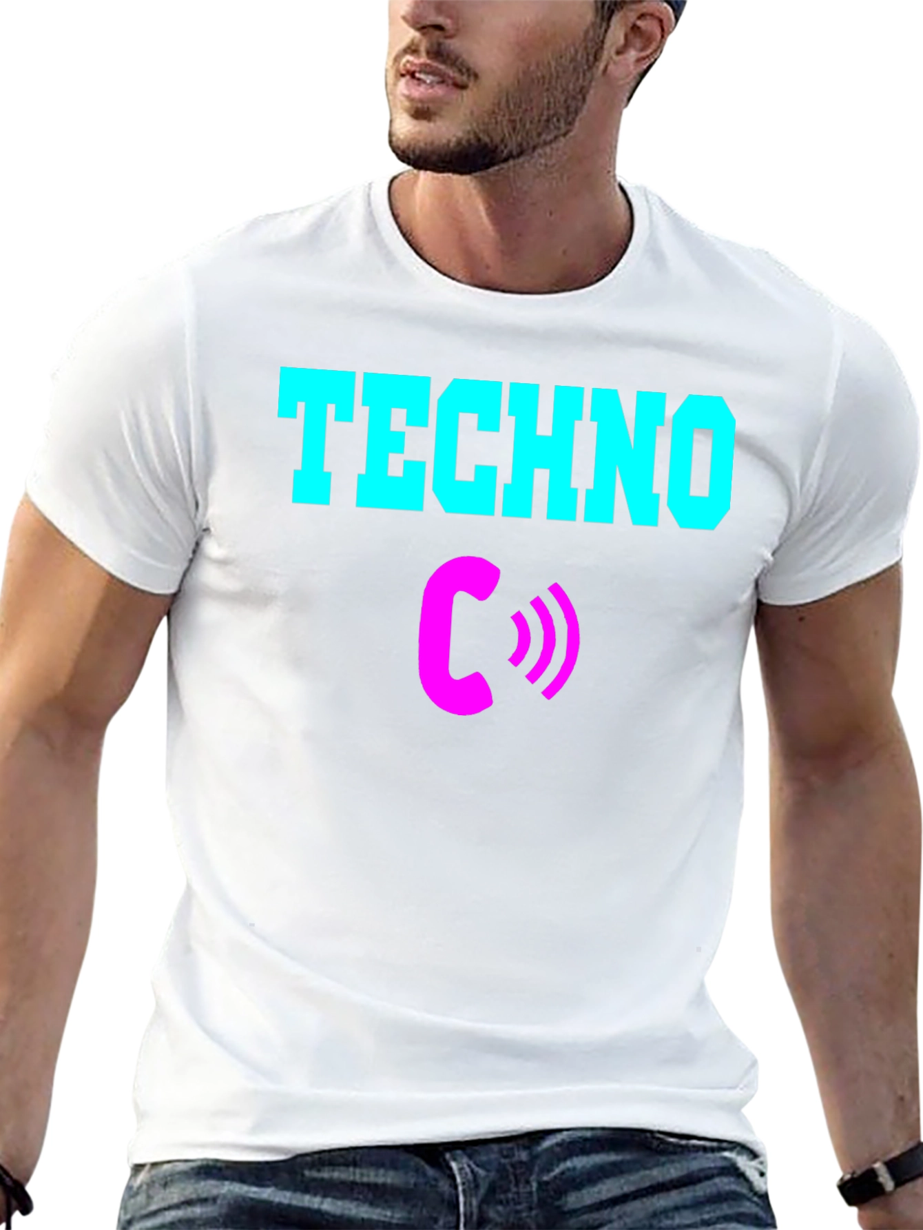 Techno Calling T-Shirt - Vibrant Graphic Tee