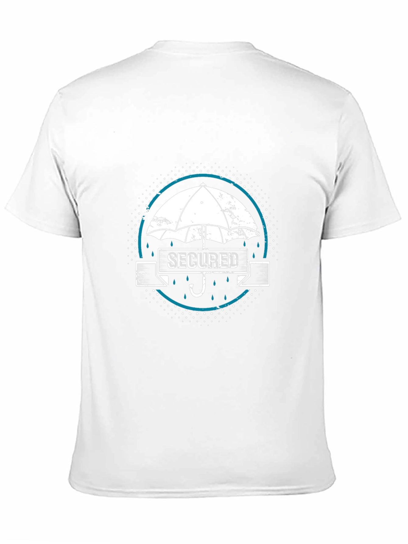 Secured Umbrella Graphic Black T-Shirt