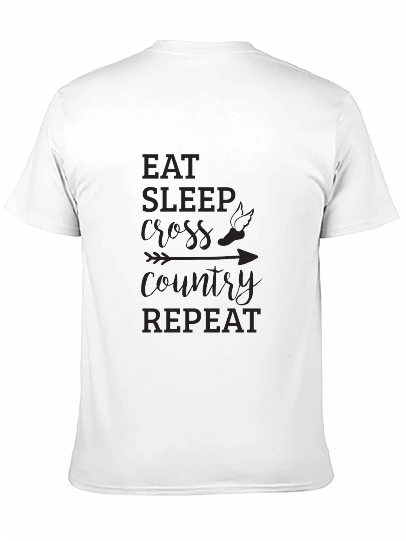 Eat Sleep Cross Country Repeat Black T-Shirt