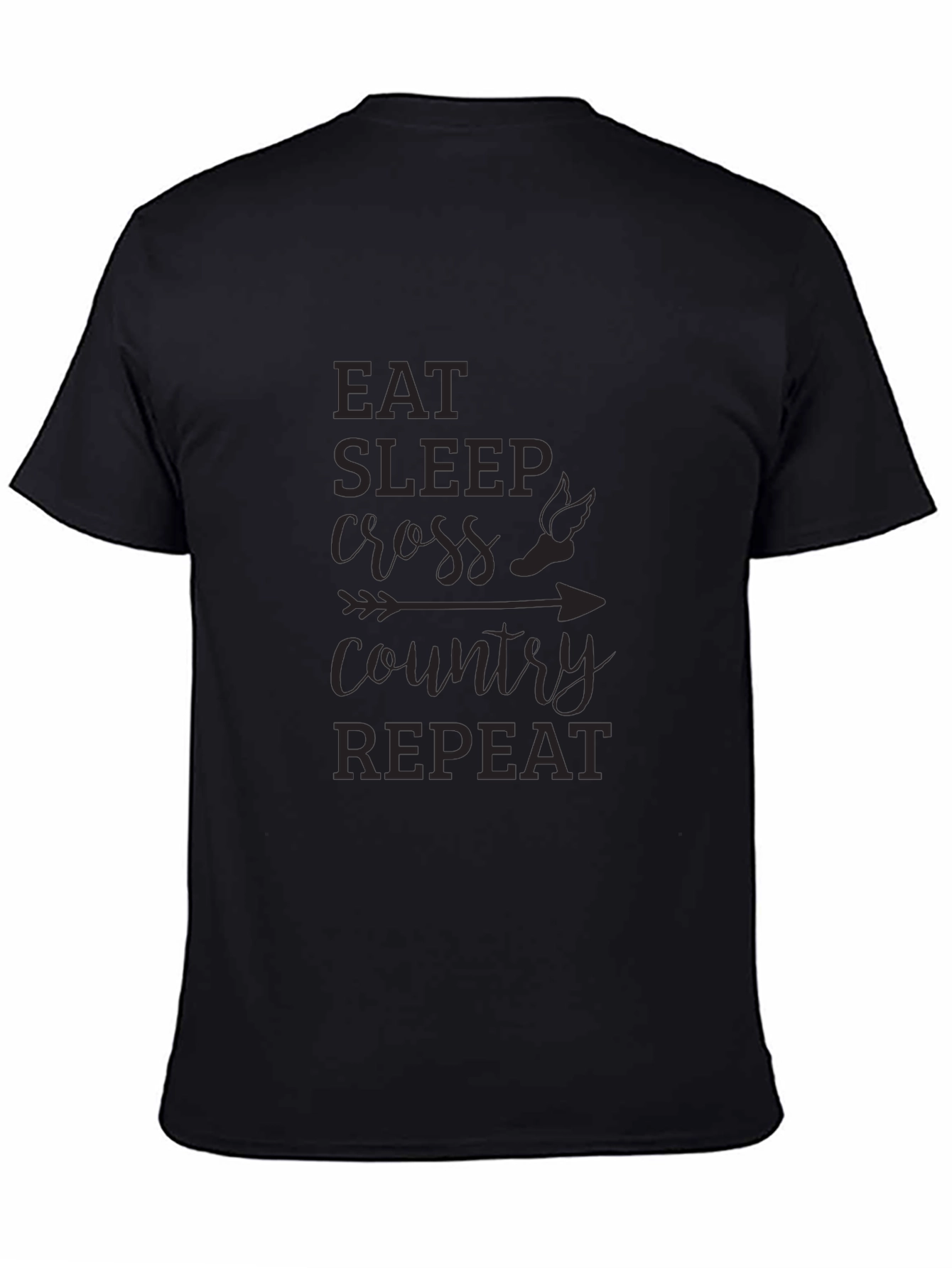 Eat Sleep Cross Country Repeat Black T-Shirt