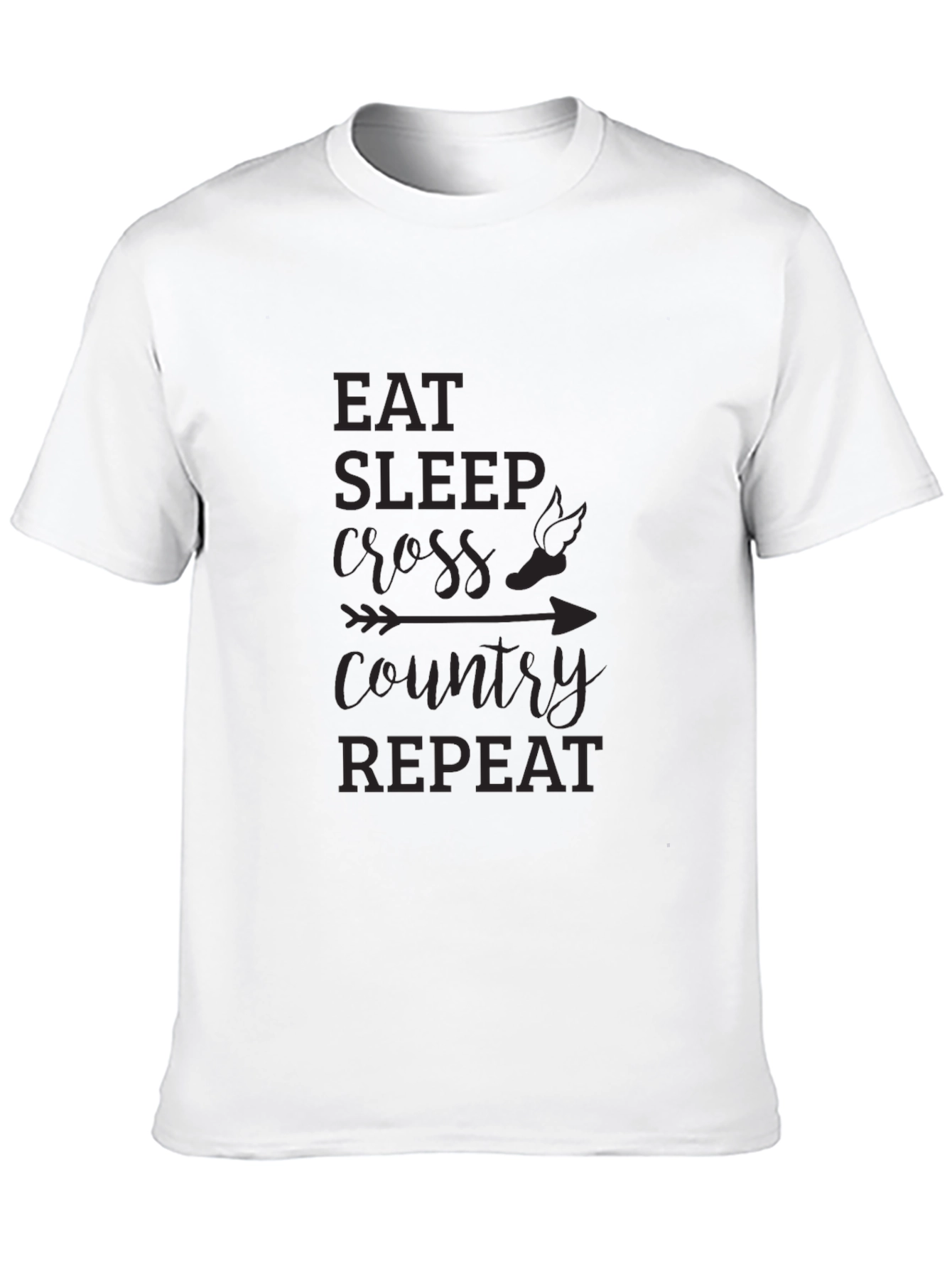 Eat Sleep Cross Country Repeat Black T-Shirt