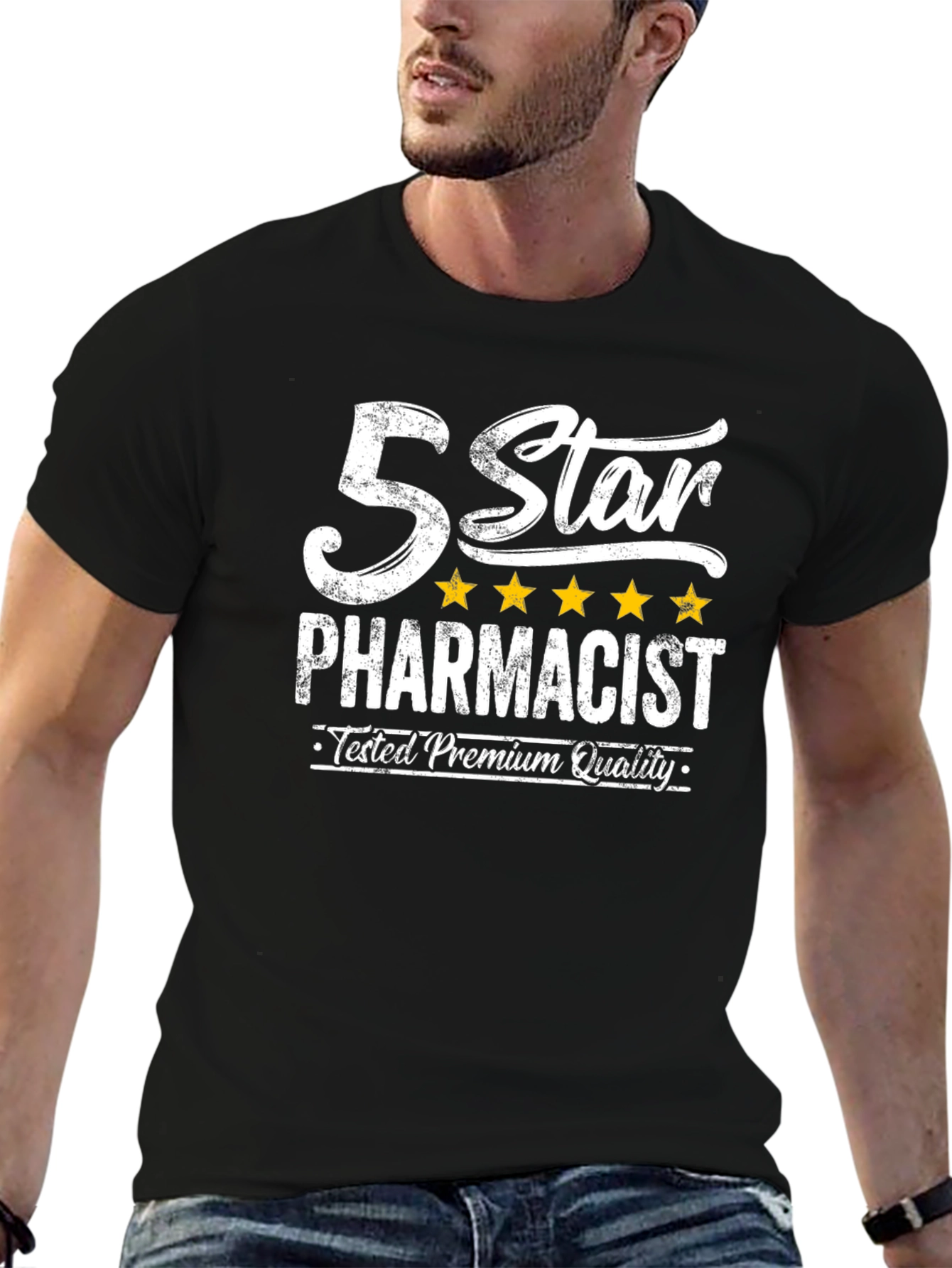 5 Star Pharmacist Black T-Shirt