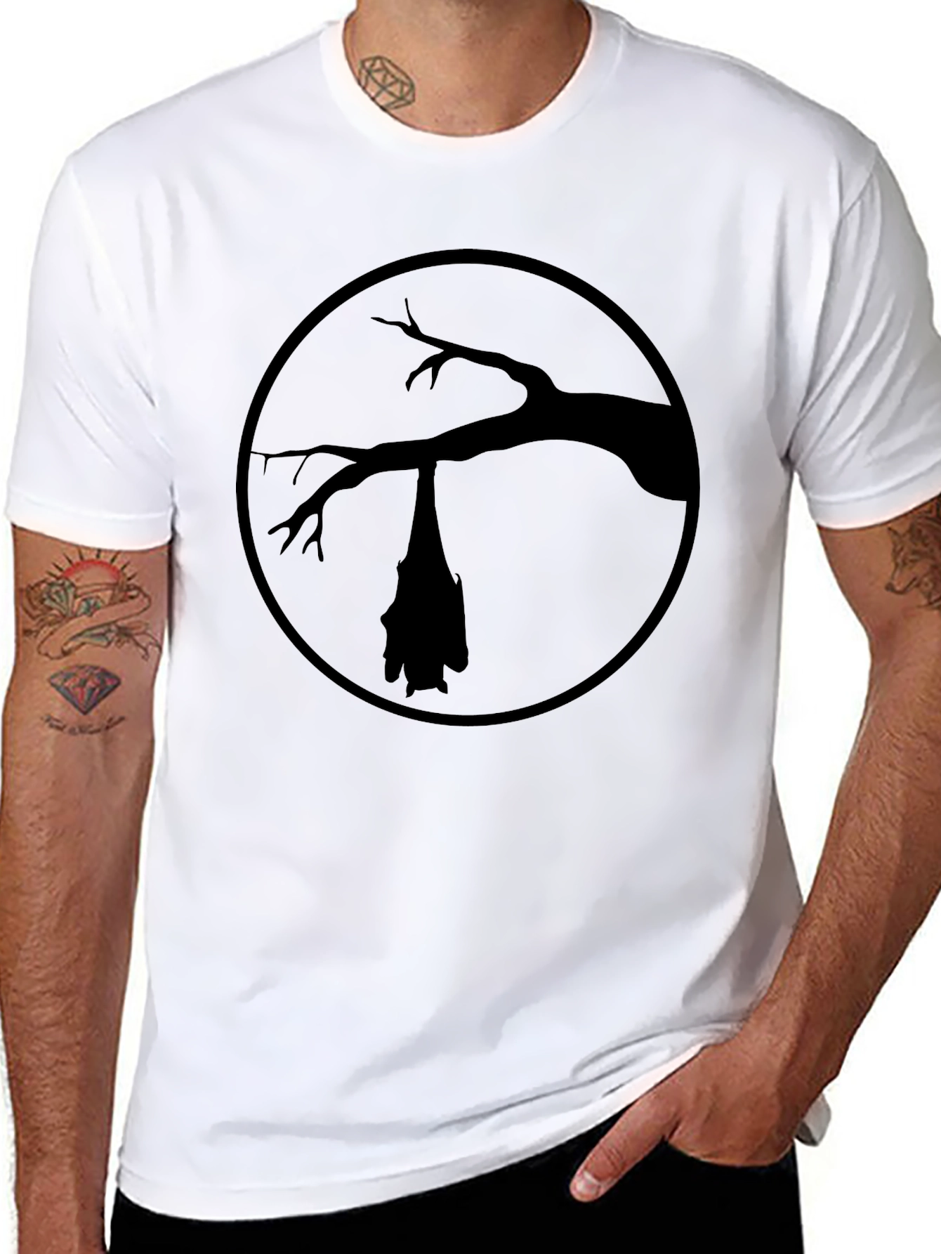 Bat Silhouette T-Shirt - Dark Gothic Tee