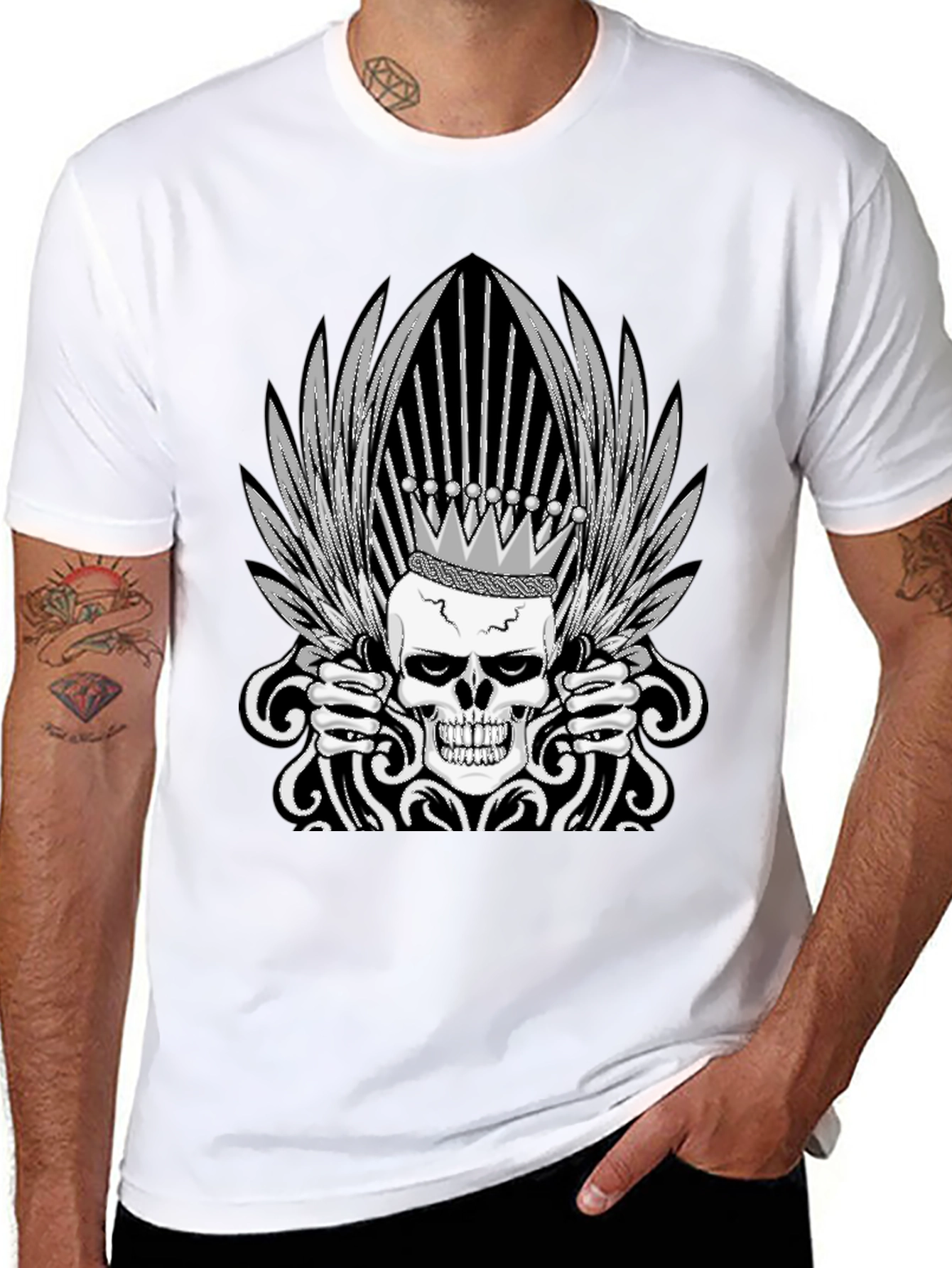 Skull King Graphic Tee - Black T-Shirt