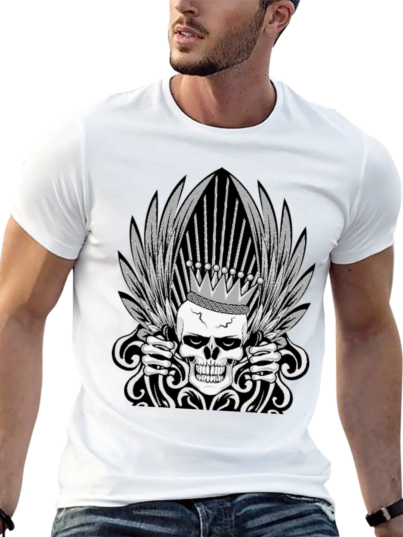Skull King Graphic Tee - Black T-Shirt