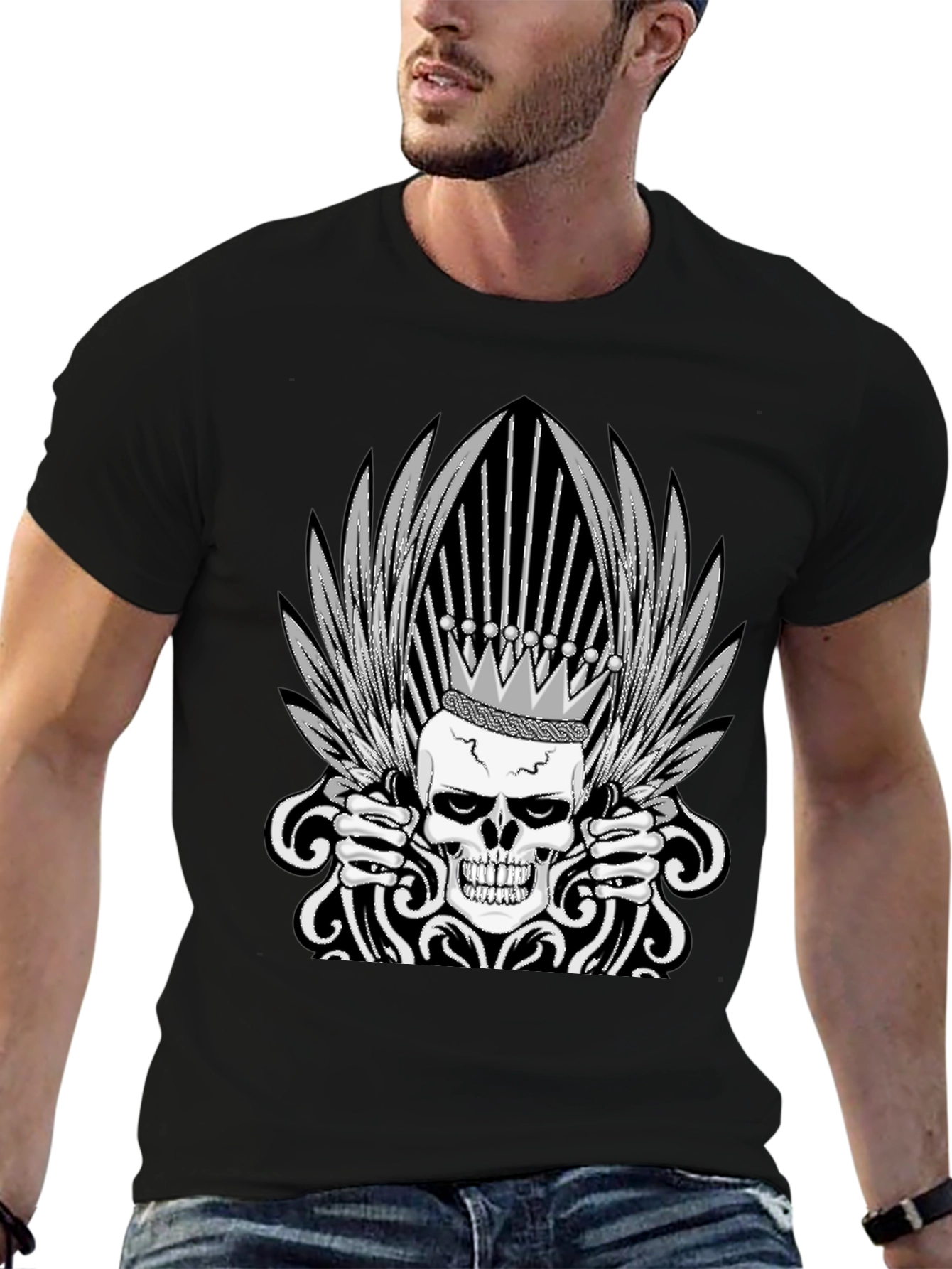 Skull King Graphic Tee - Black T-Shirt