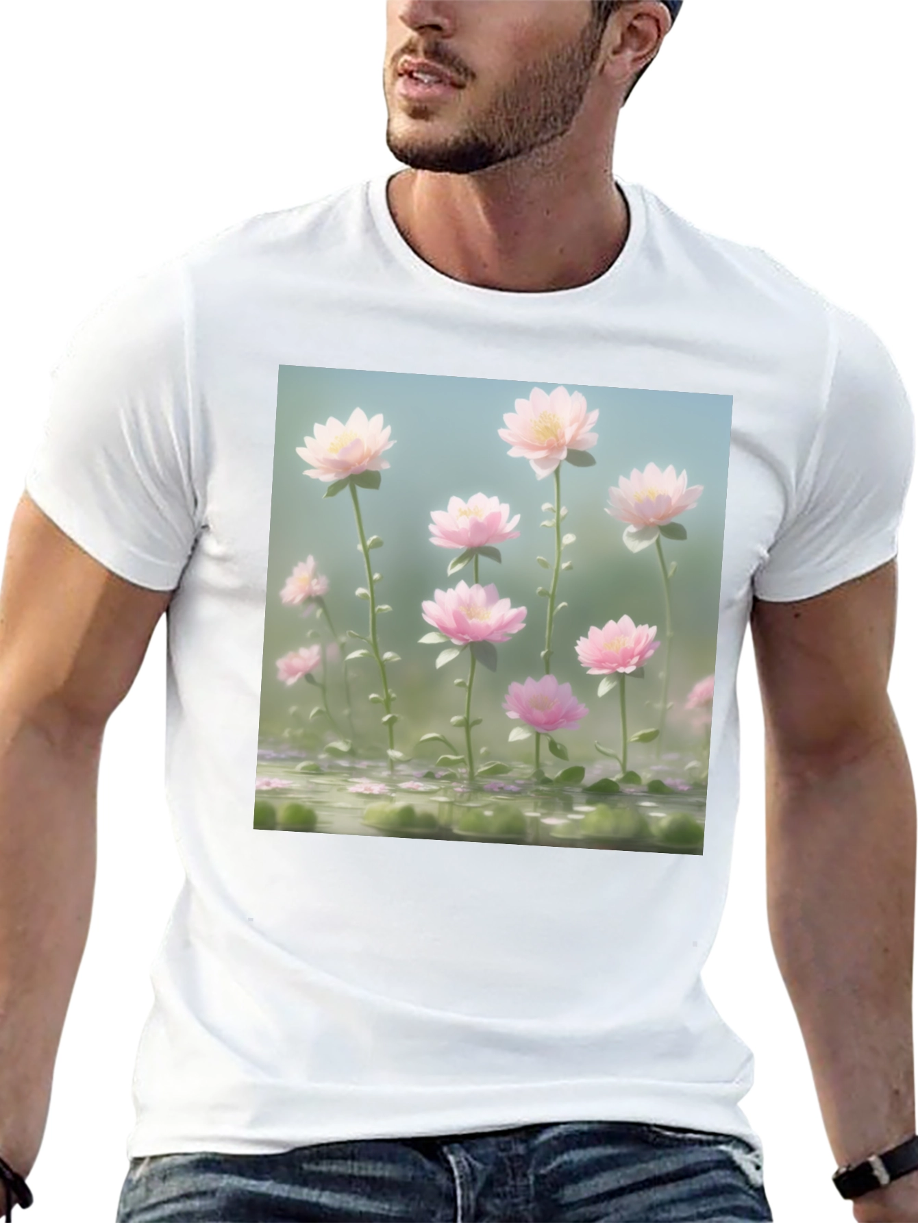 Lotus Garden Graphic Tee - Soft Cotton Blend